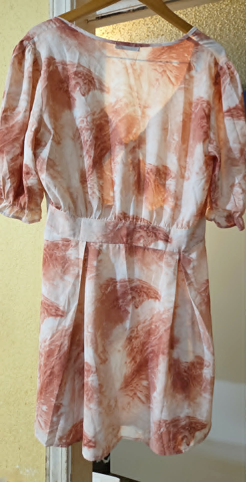 SHEIN Curve Women's 0XL Blush Pink Tie-Front Mini Dress