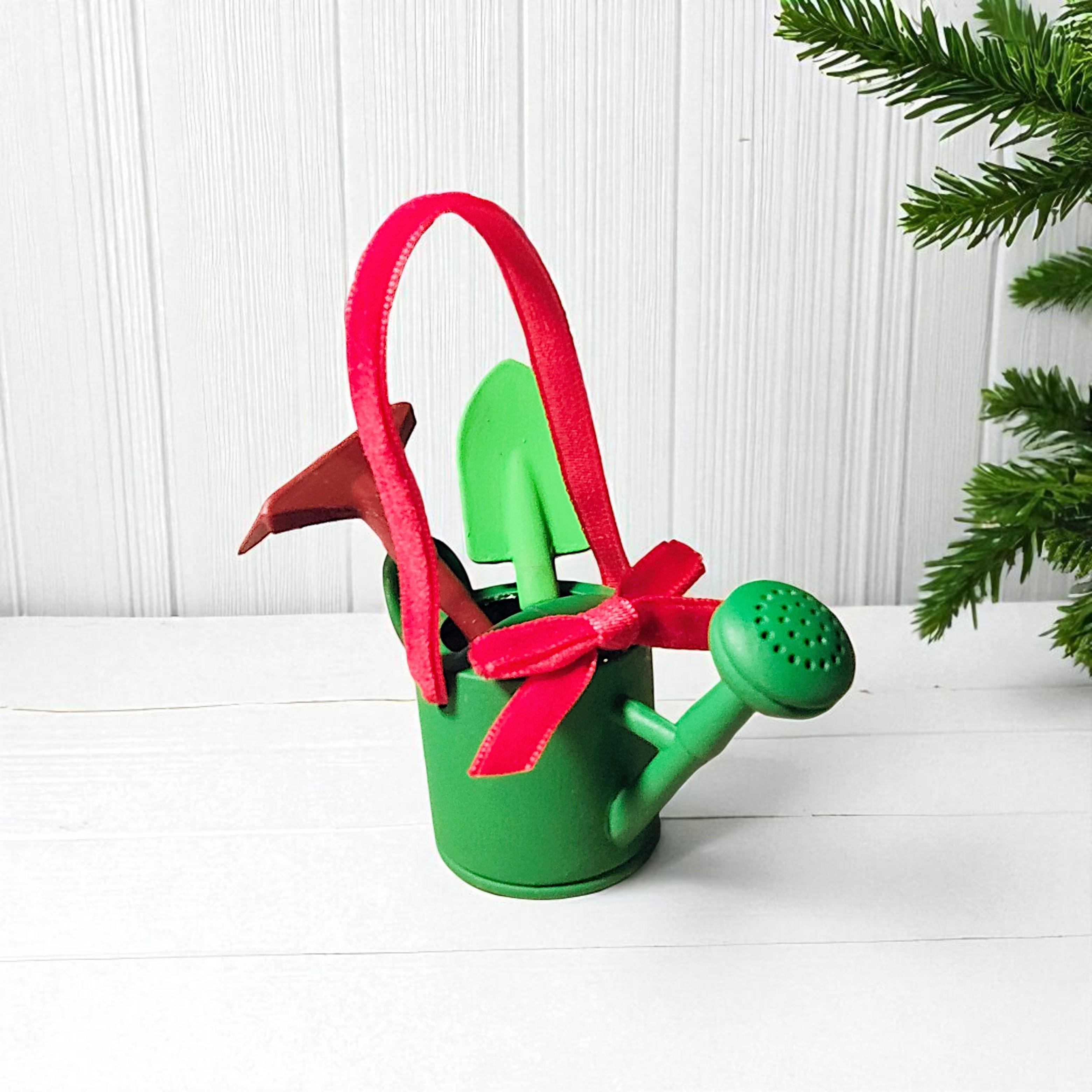 Watering Can & Gardening Tools Ornament