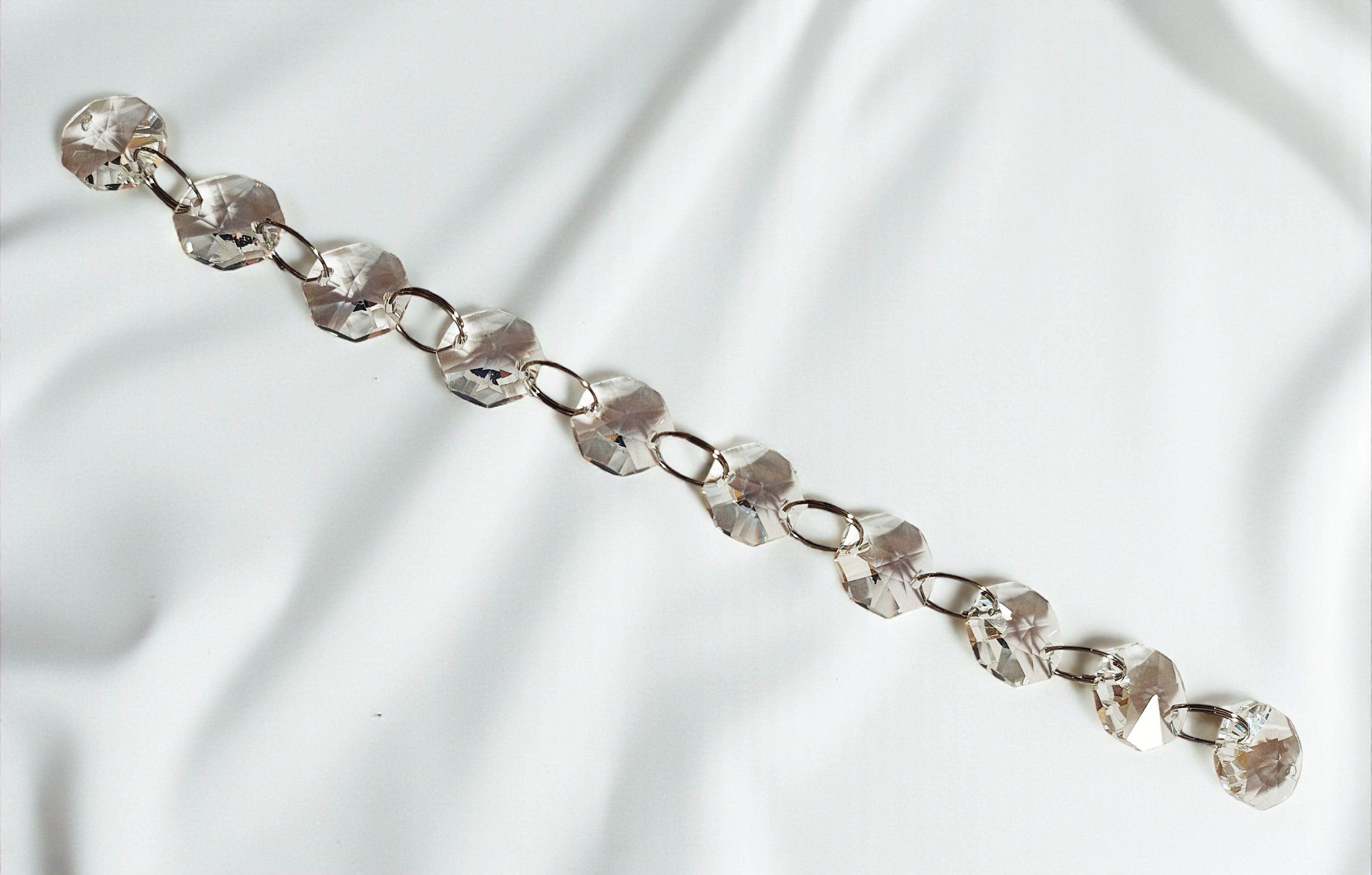 Lot of 20 Two Hole Faceted Glass Chandelier Crystals