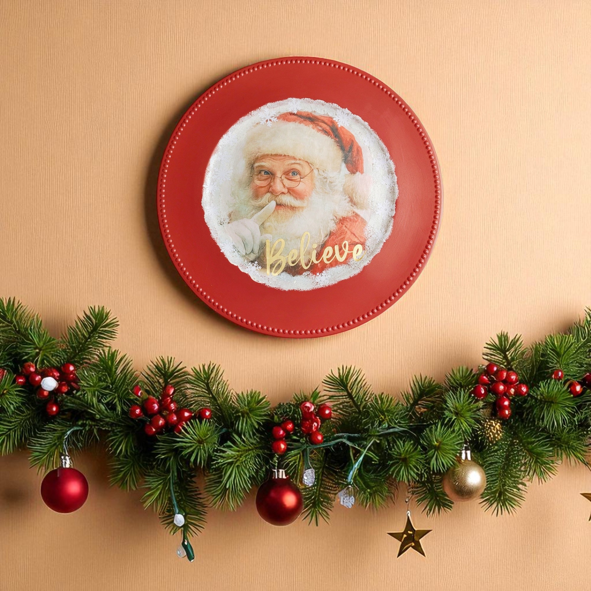 Believe in Santa Claus Decorative Plate