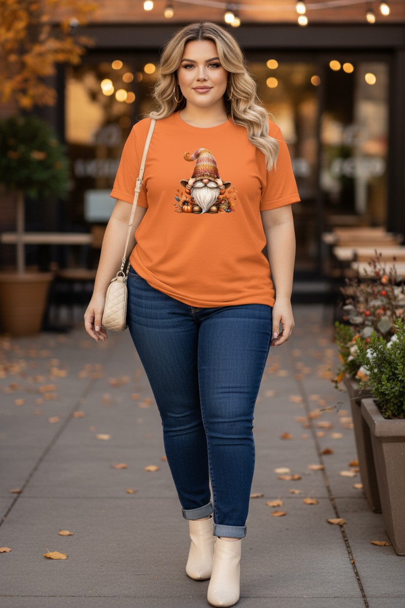 Whimiscal Gnome Autum Unisex T Shirt
