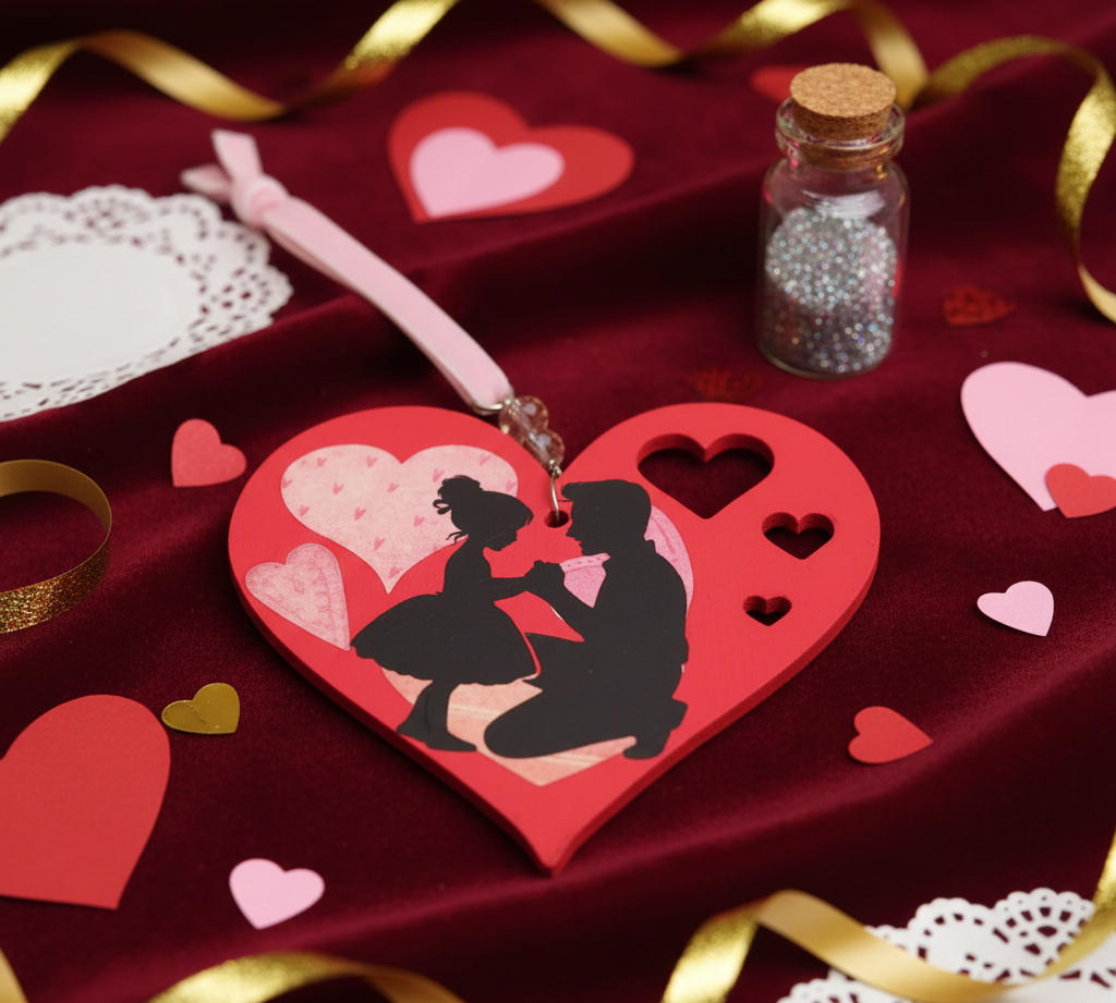 Daddy & Daughter, Be Mine Heart Shaped Hanging Accent Ornament 