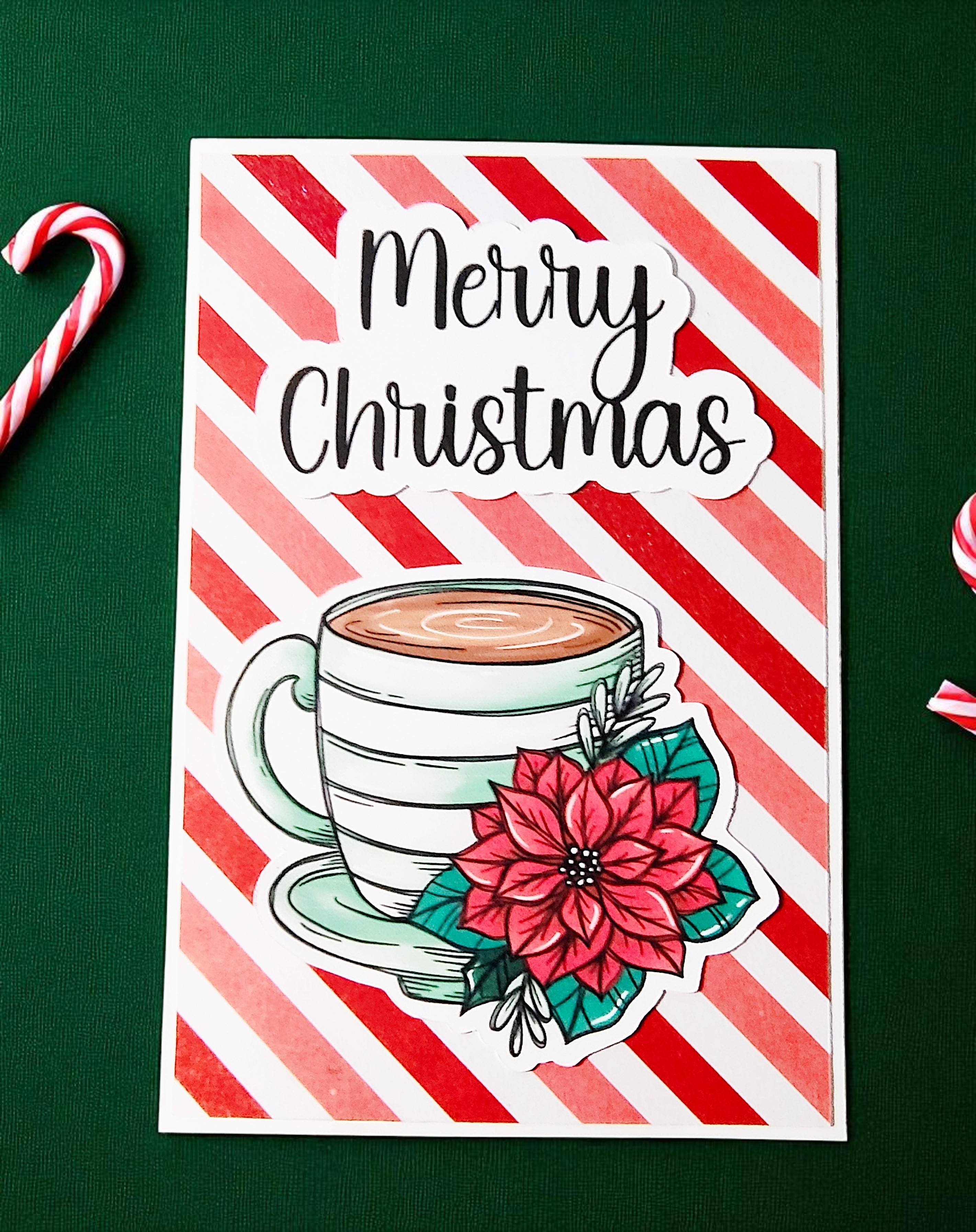 Merry Christmas Coffee Cup Christmas Greeting Card