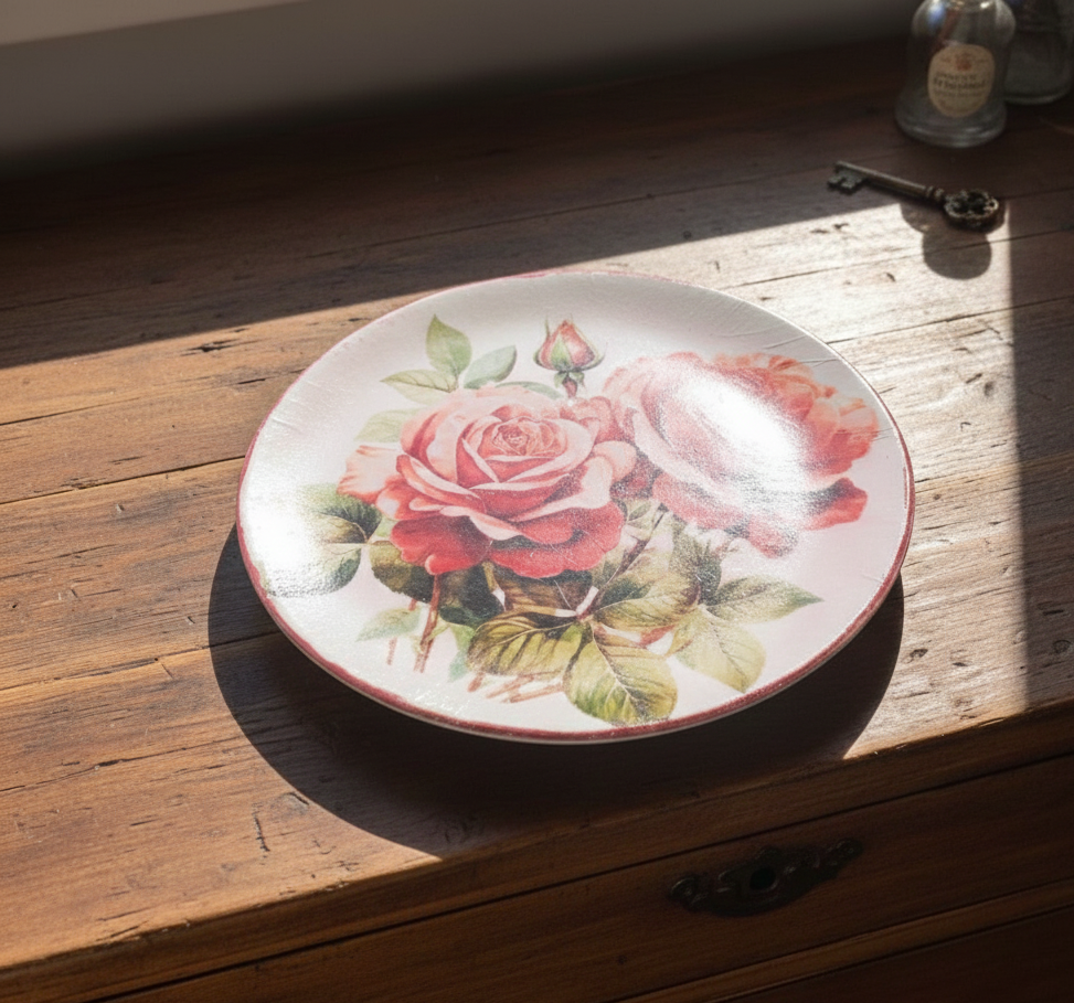 Floral Rose Jewelry Dish