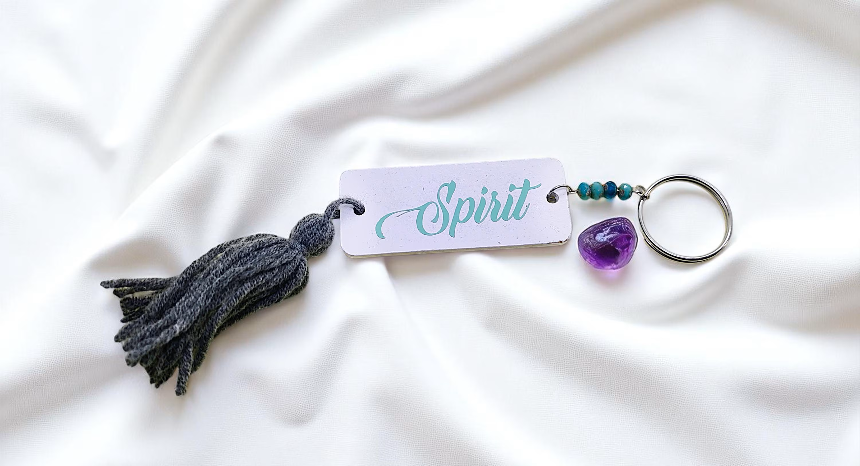 Boho Spirit Beaded Tassel Key Ring 