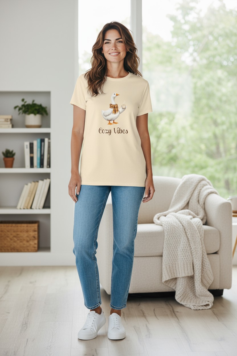 Autumn Cozy Vibes Silly Goose Shirt