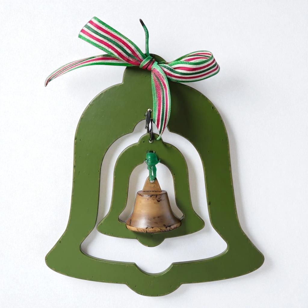 Hanging Wooden Bell Christmas Decoration 