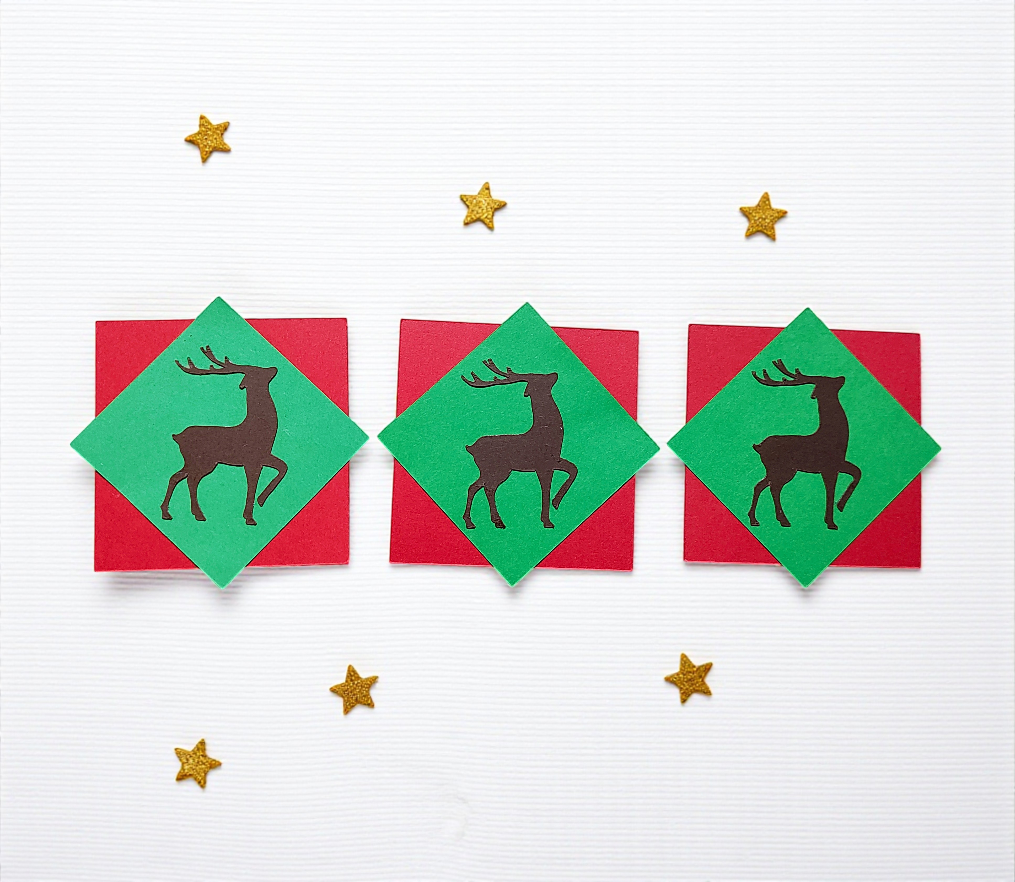 Handmade Christmas Reindeer Embellishments
