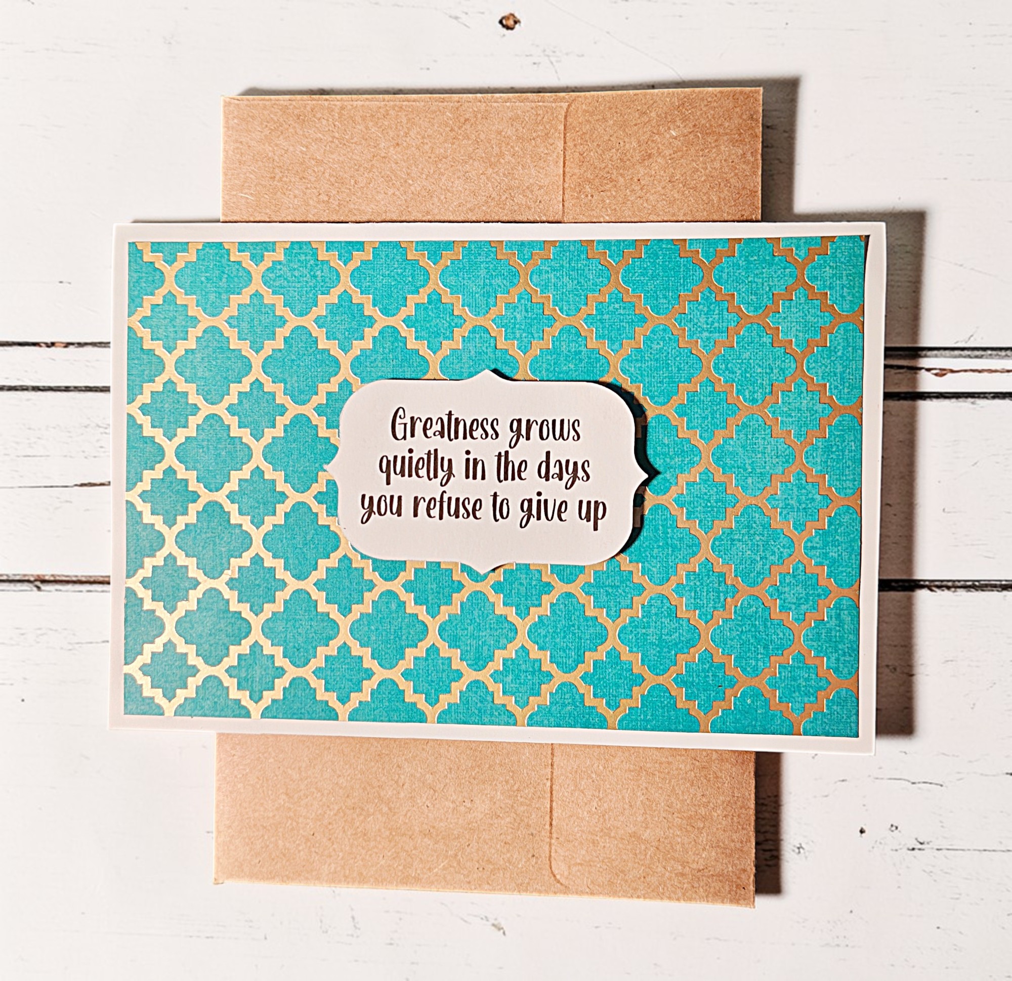 Inspirational Greatness Grows Quote Greeting Card