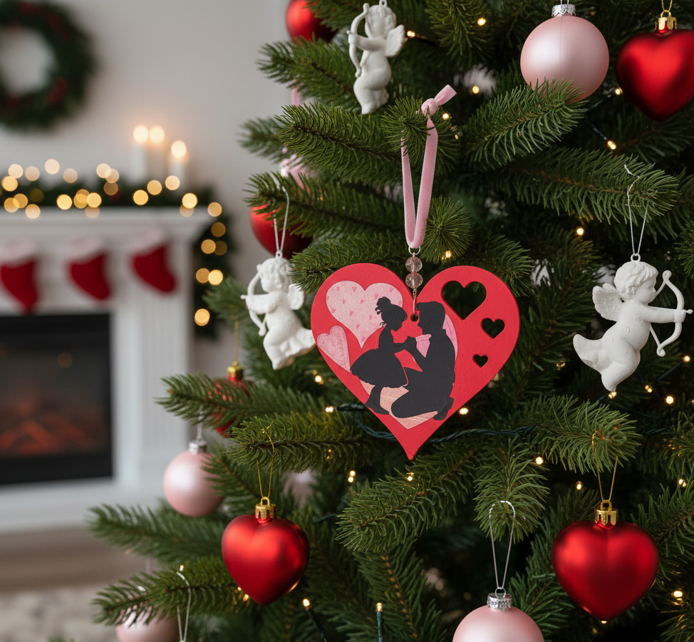 Daddy & Daughter, Be Mine Heart Shaped Hanging Accent Ornament 