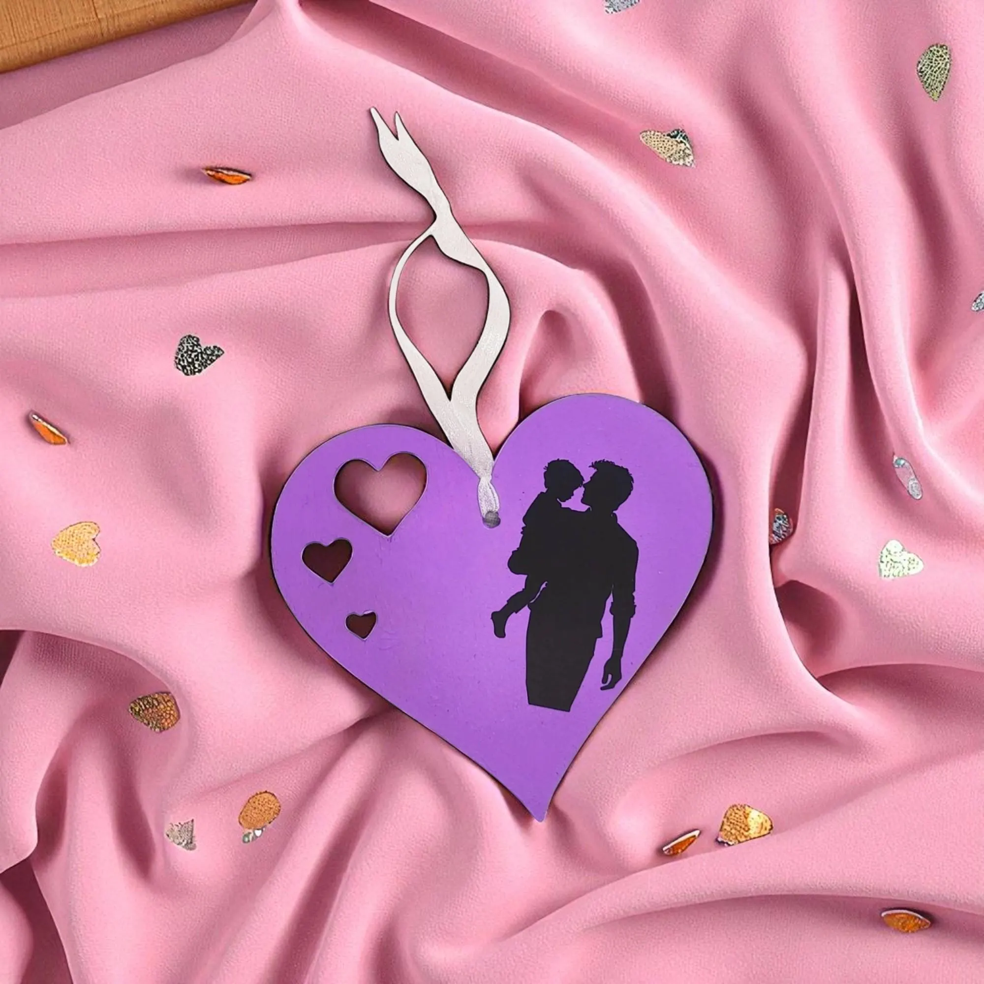 Daddy & Son, Be Mine Heart Shaped Hanging Accent Ornament 