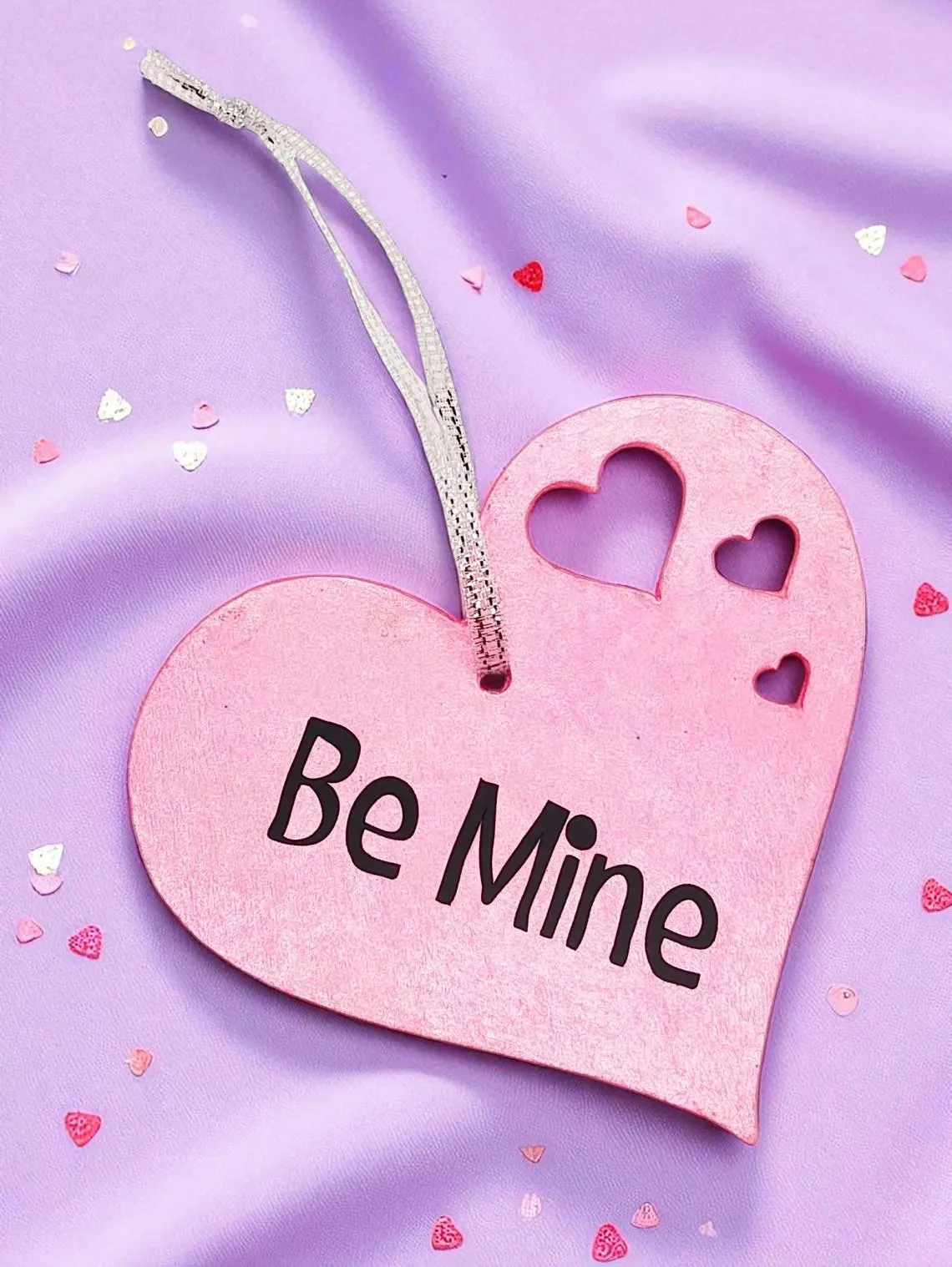 Daddy & Daughter, Be Mine Heart Shaped Hanging Accent Ornament 