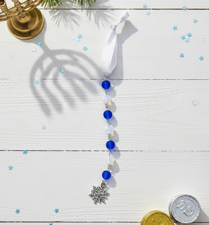 Snowflake Holiday Gemstone Icicle Christmas Ornament 