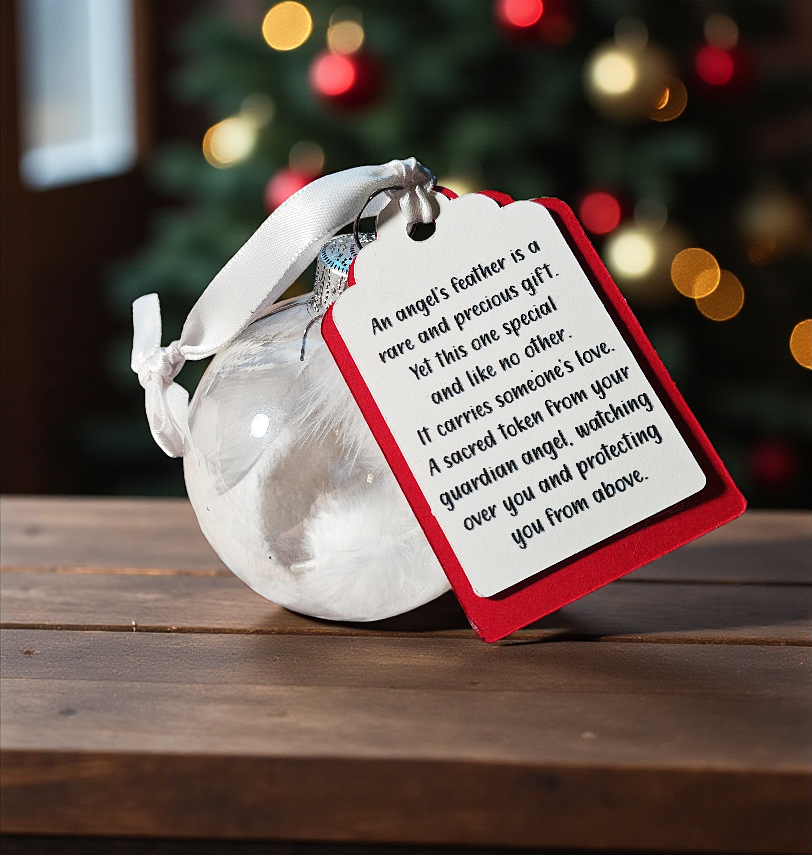 Guardian Angel Feather Christmas Tree Ornament