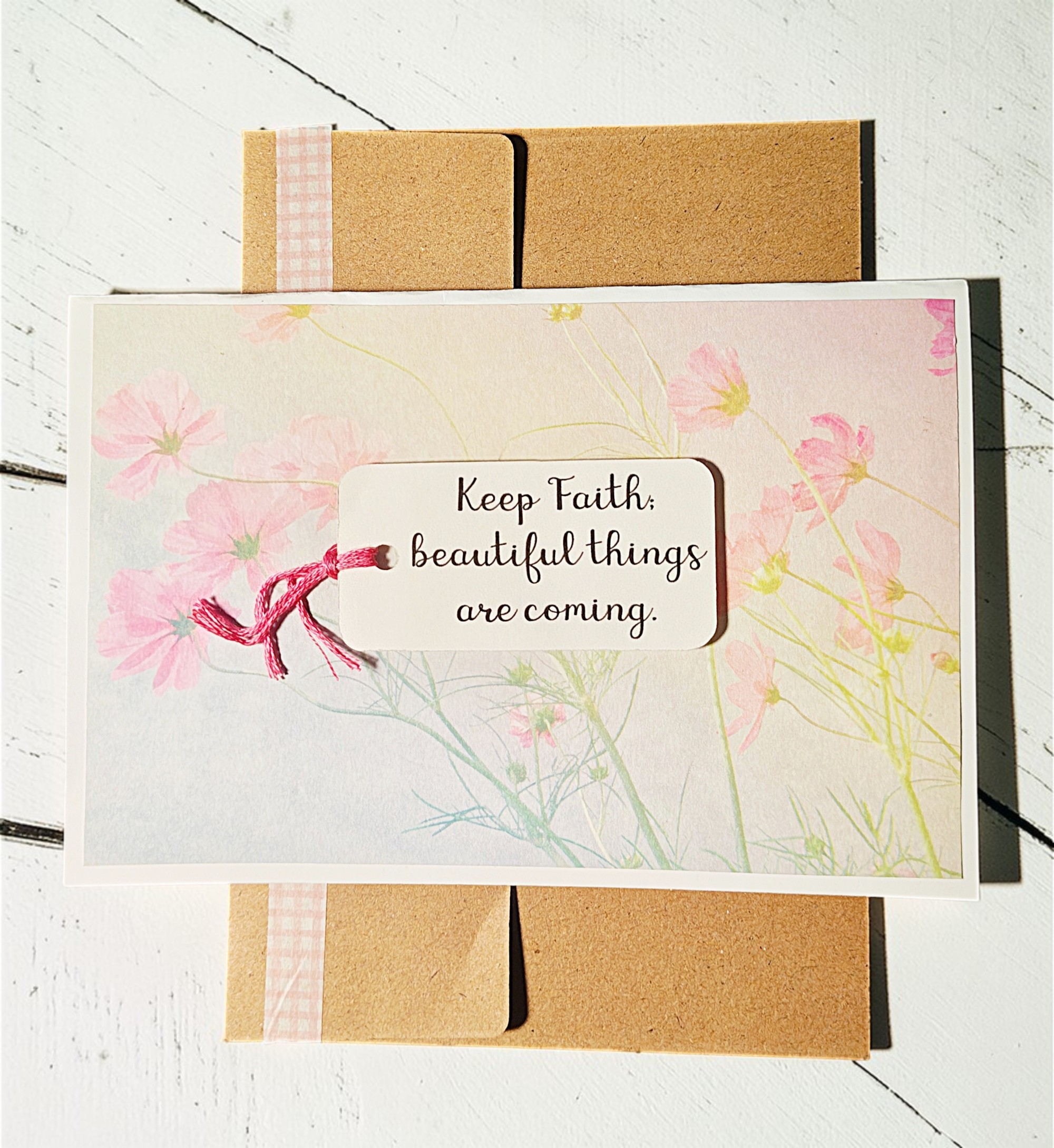 Inspirational Keep Faith Quote Greeting Card