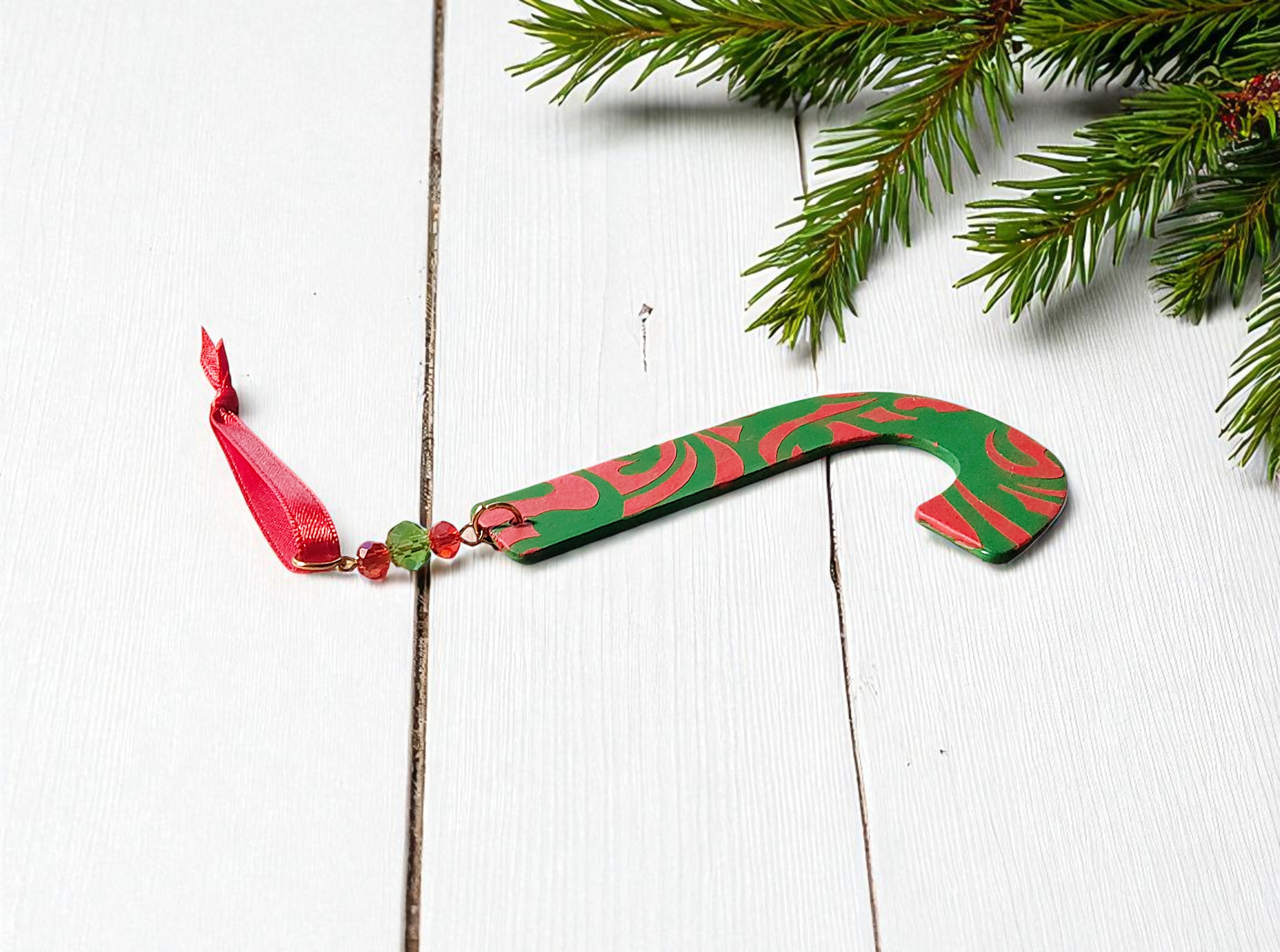 Personalized Wooden Letter Initial J Ornament