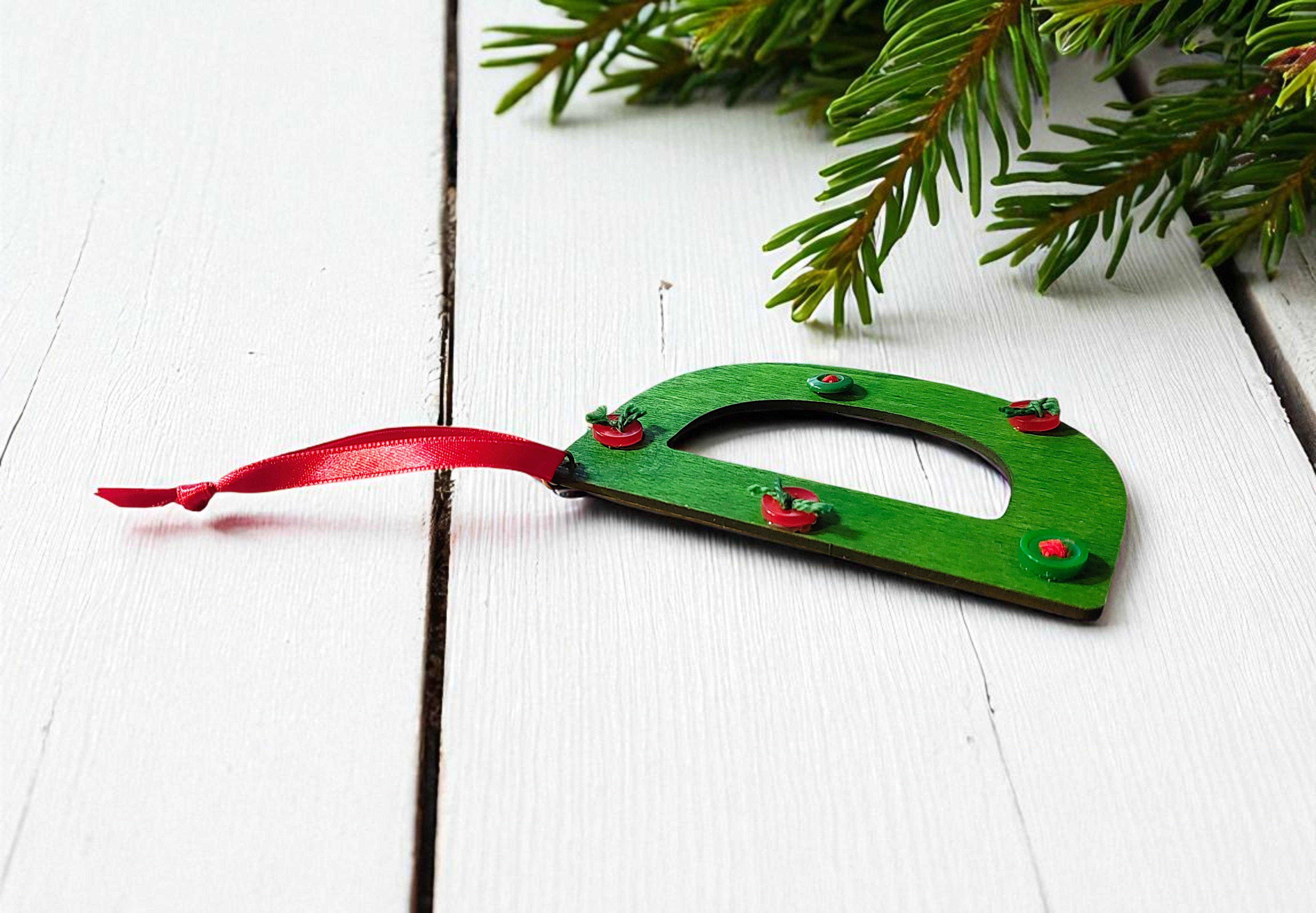 Personalized Wooden Letter Initial D Ornament