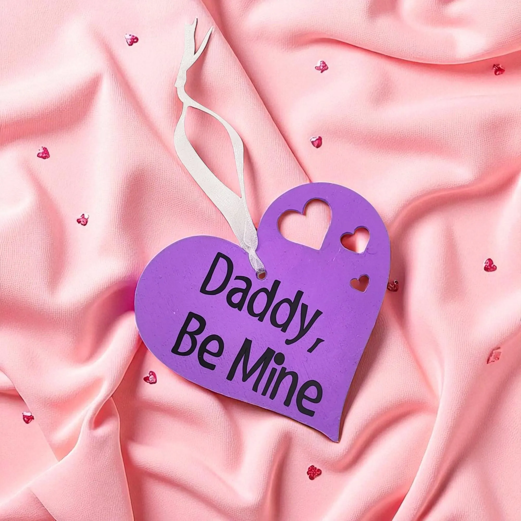 Daddy & Son, Be Mine Heart Shaped Hanging Accent Ornament 