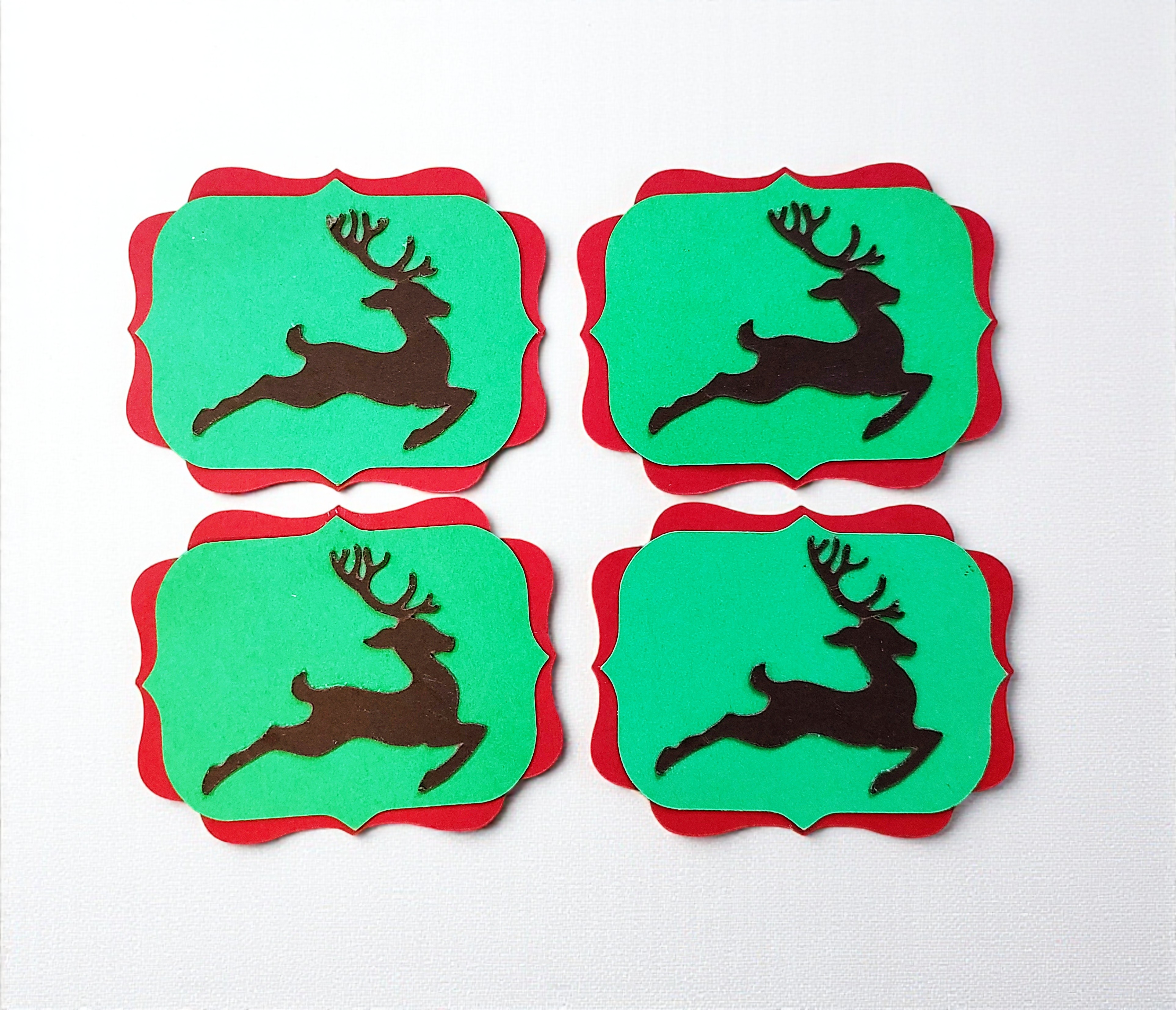 Handmade Christmas Reindeer Tag Embellishments