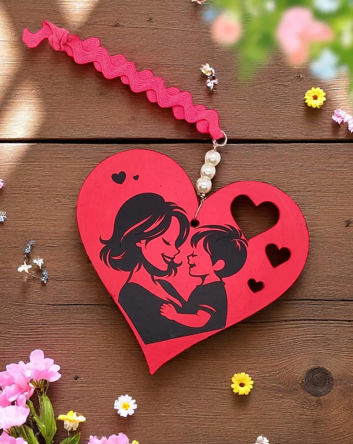 Mommy & Son, Be Mine Heart Shaped Hanging Accent Ornament 