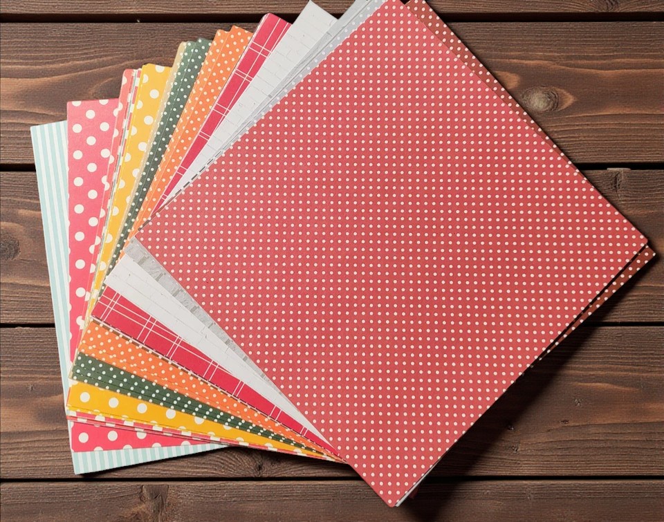 Set of 40 Mixed Bulk Lot of 6 x 6 Scrapbook Paper