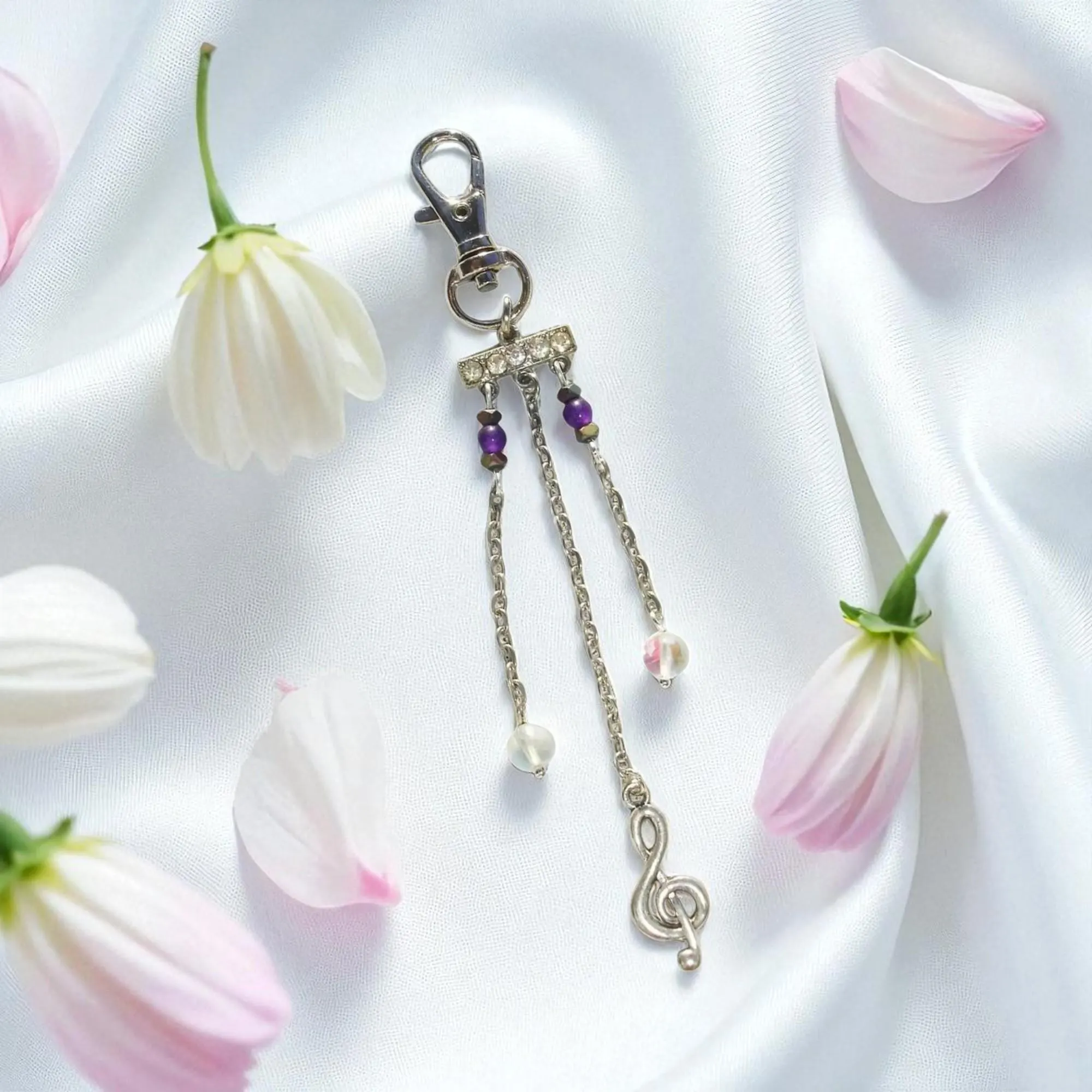 Music Note & Gemstone Fashion Belt, Shoe, Bag Charm 