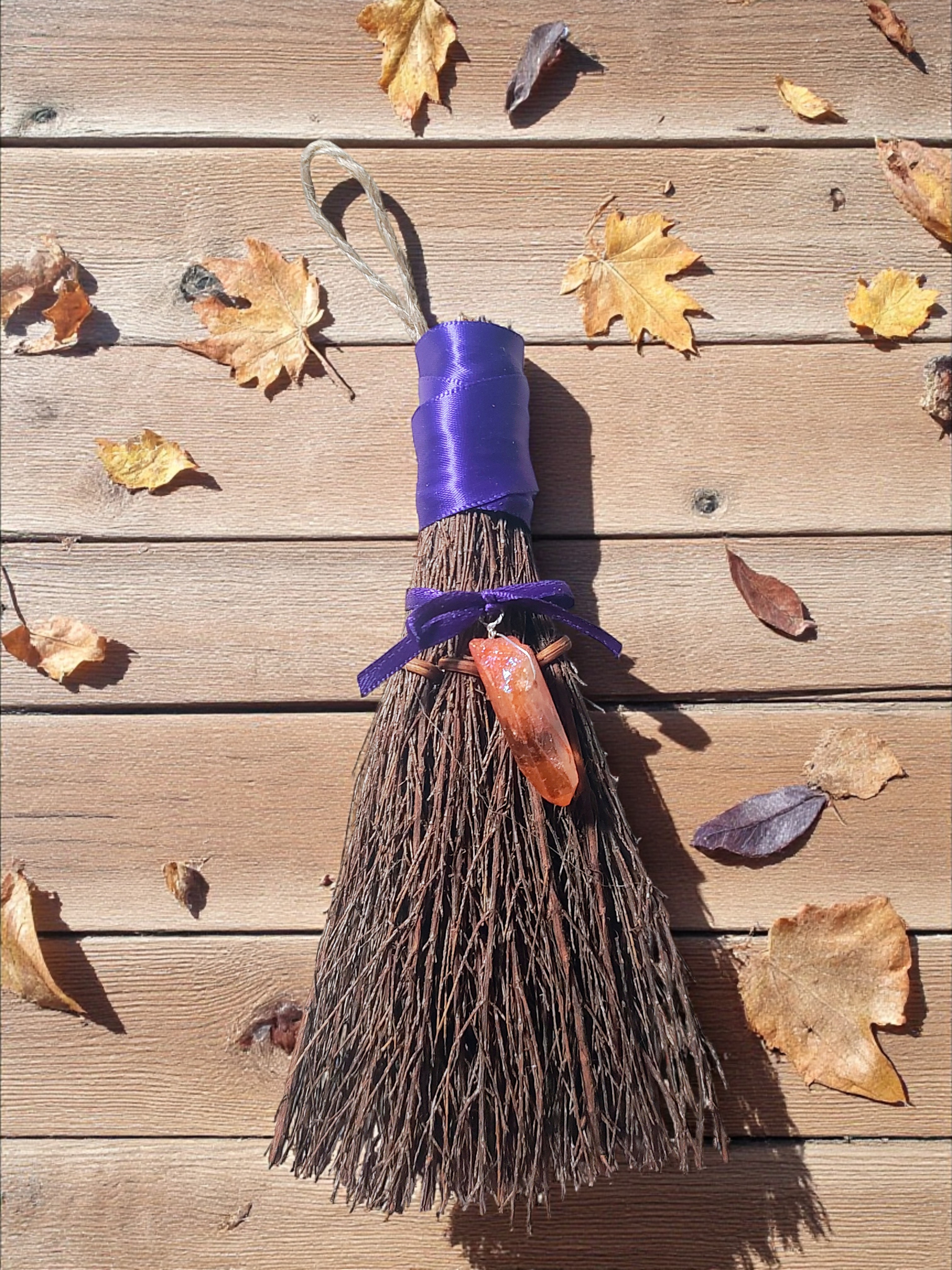 Small 6 Inch Cinnamon & Pumpkin Spice Scented Autumn Twig Broom