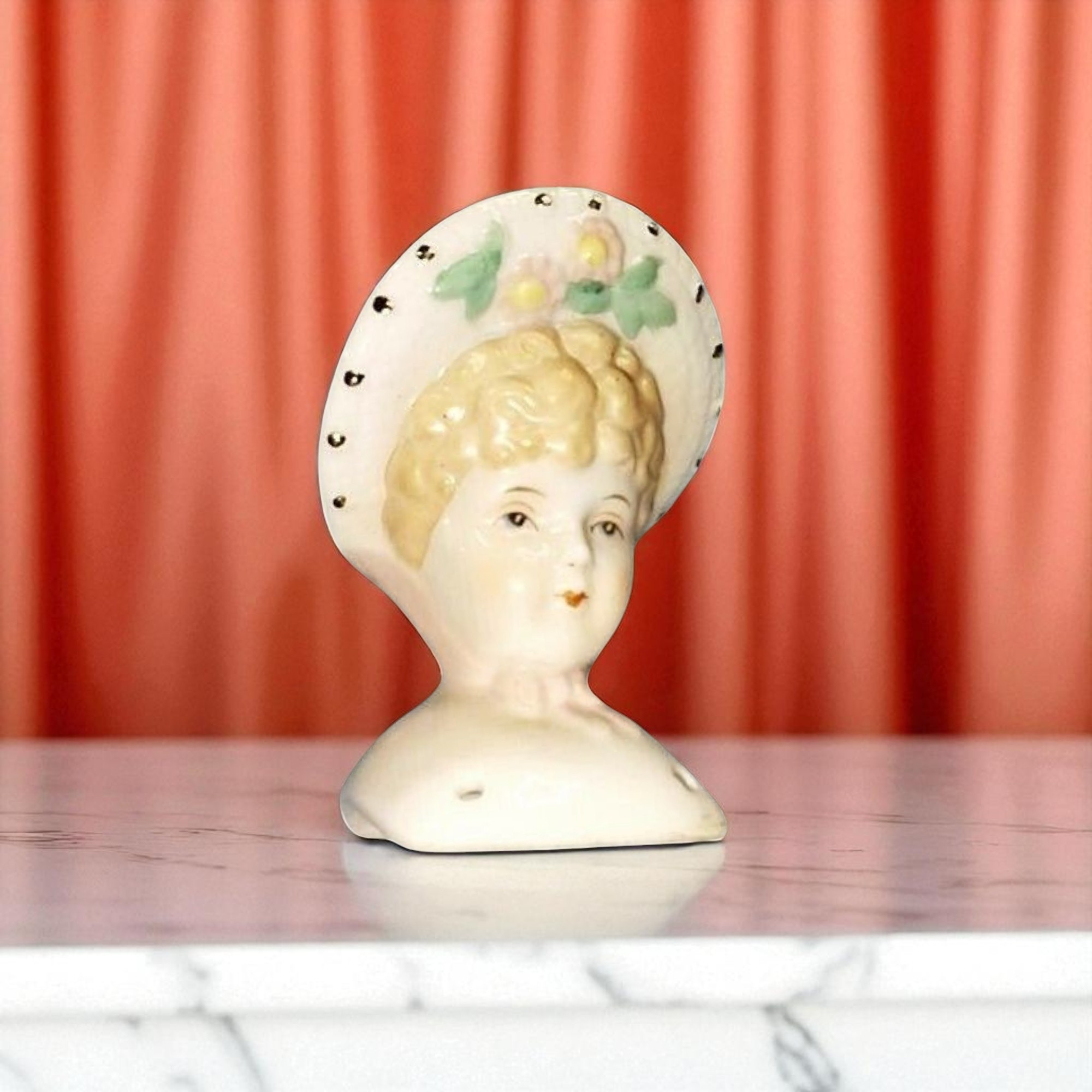 Vintage Porcelain 'Angel' Woman's Doll Head - Made in Japan