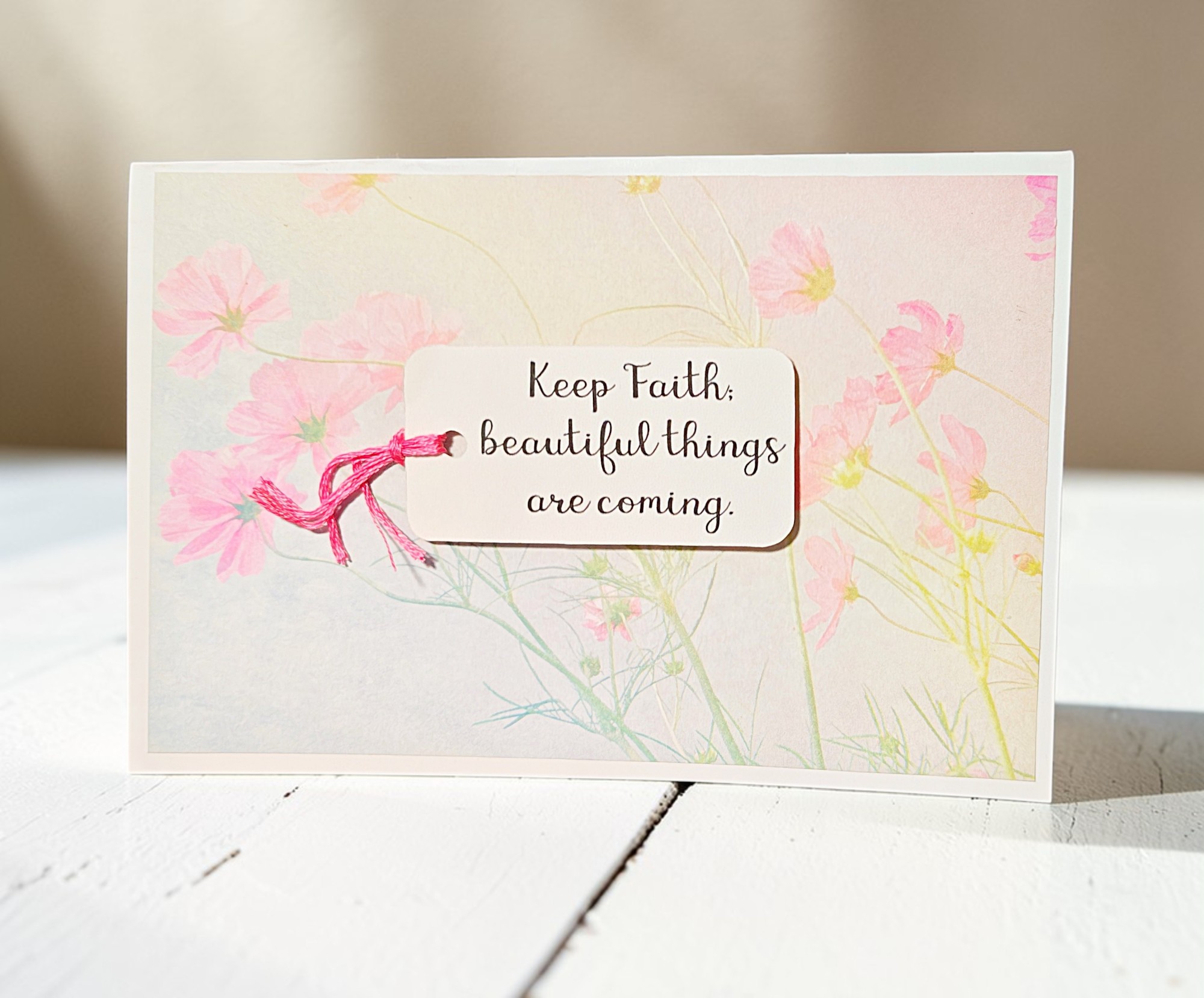 Inspirational Keep Faith Quote Greeting Card