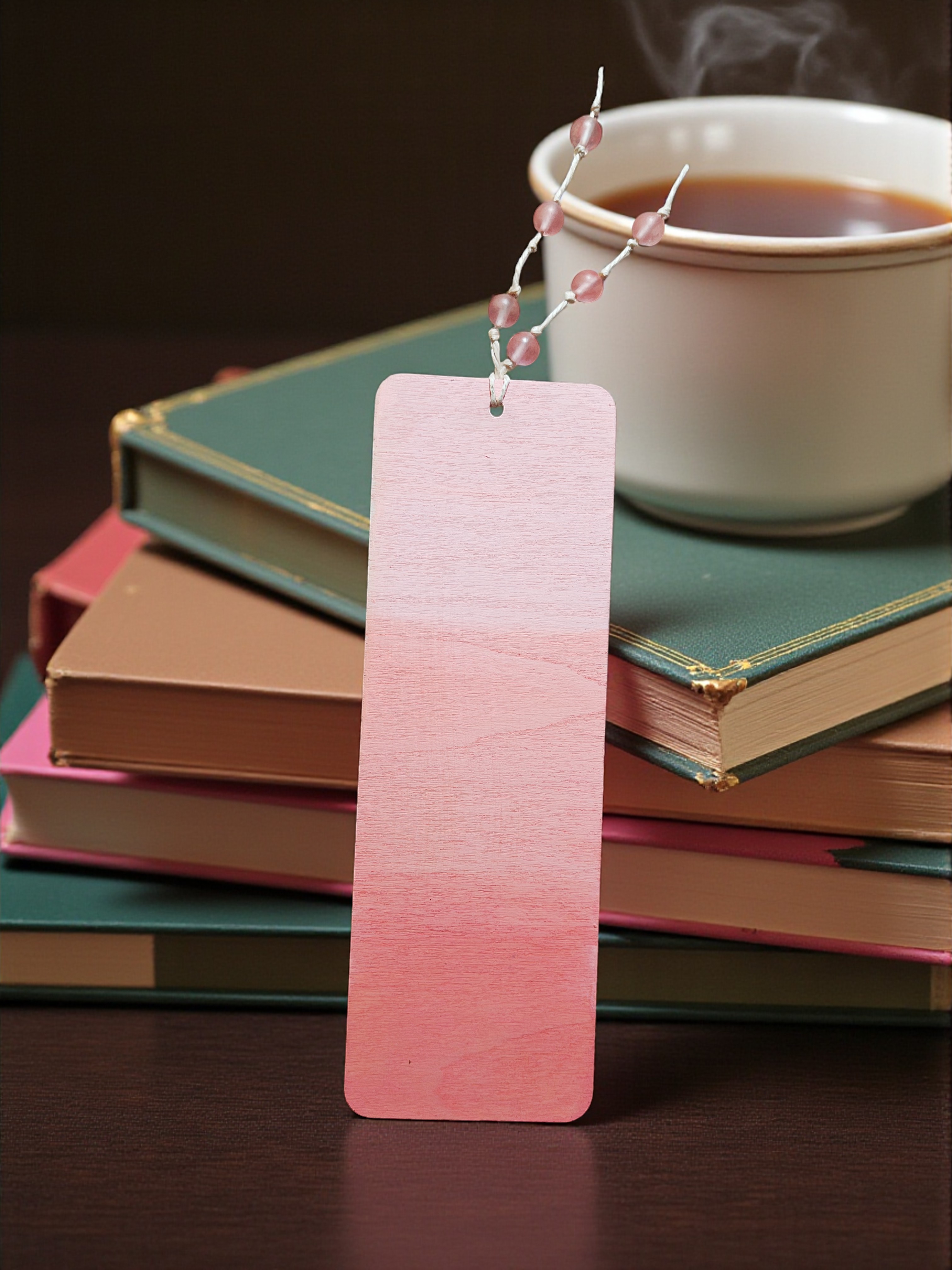Handmade Wooden Girl, Read Your Bible Pink Bookmark