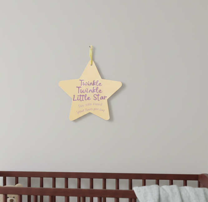 Wooden Twinkle Twinkle Little Star Do You Know How Loved You Are Hand Painted Sign