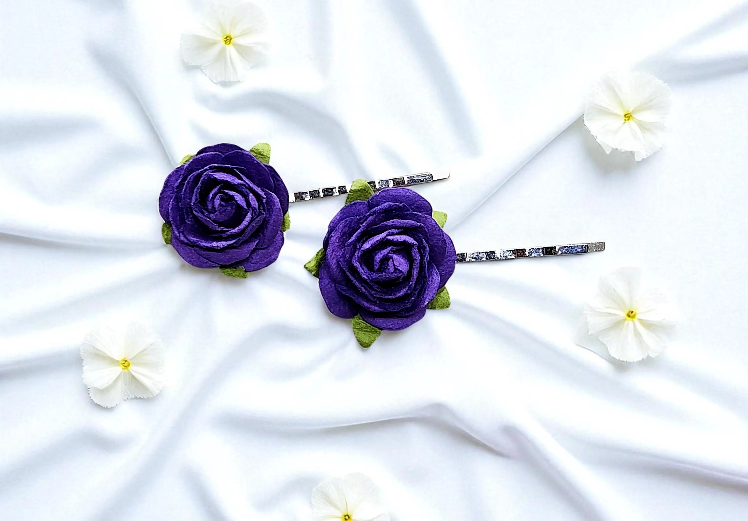 Dark Purple Hair Pin Barrette Clip 