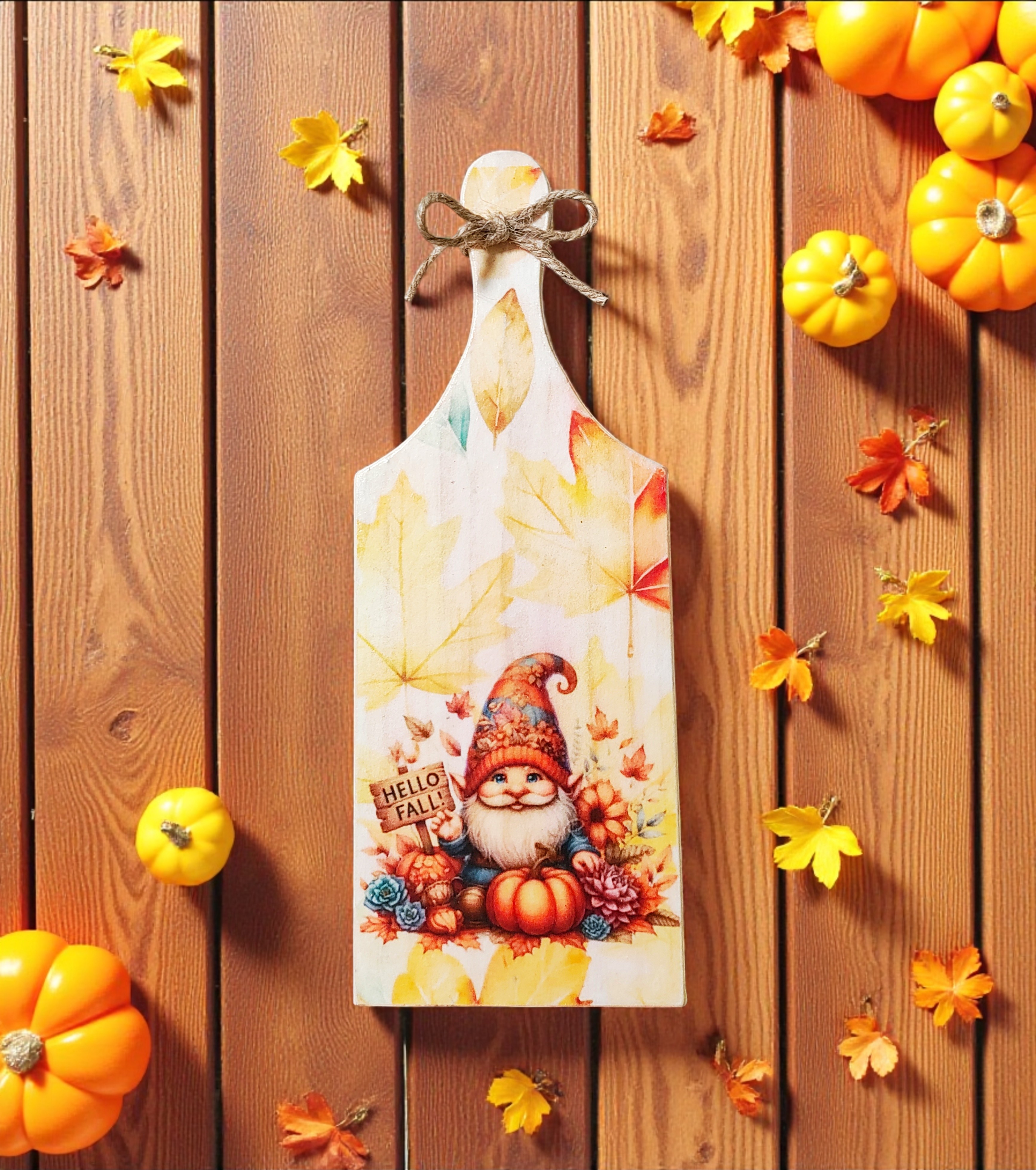 Small Wooden Autumn Gnome Cutting Board