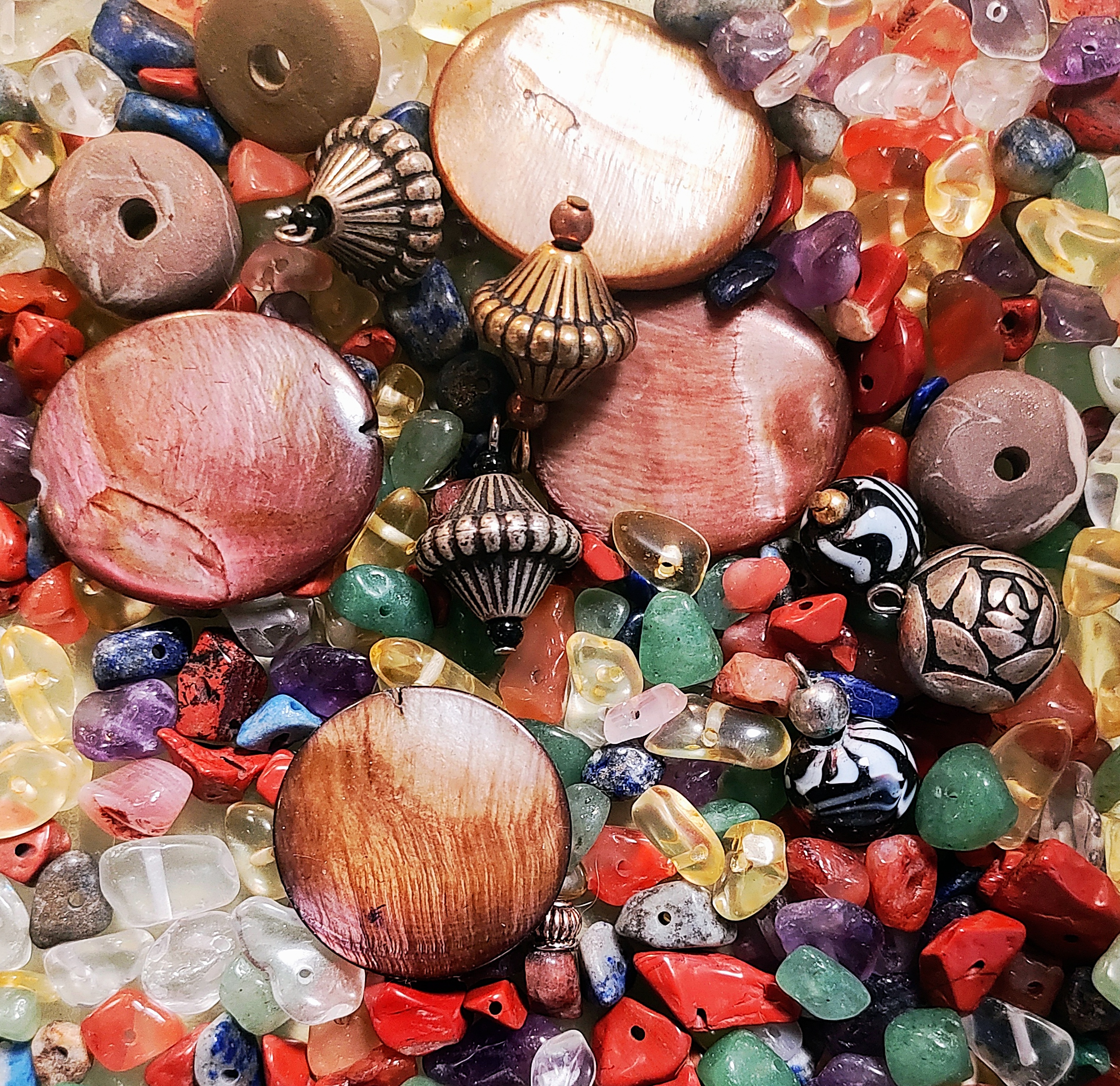 Jewelry Making Grab bag - Mixed Beads, Colorful Charms, Jewelry Making Findings Lot