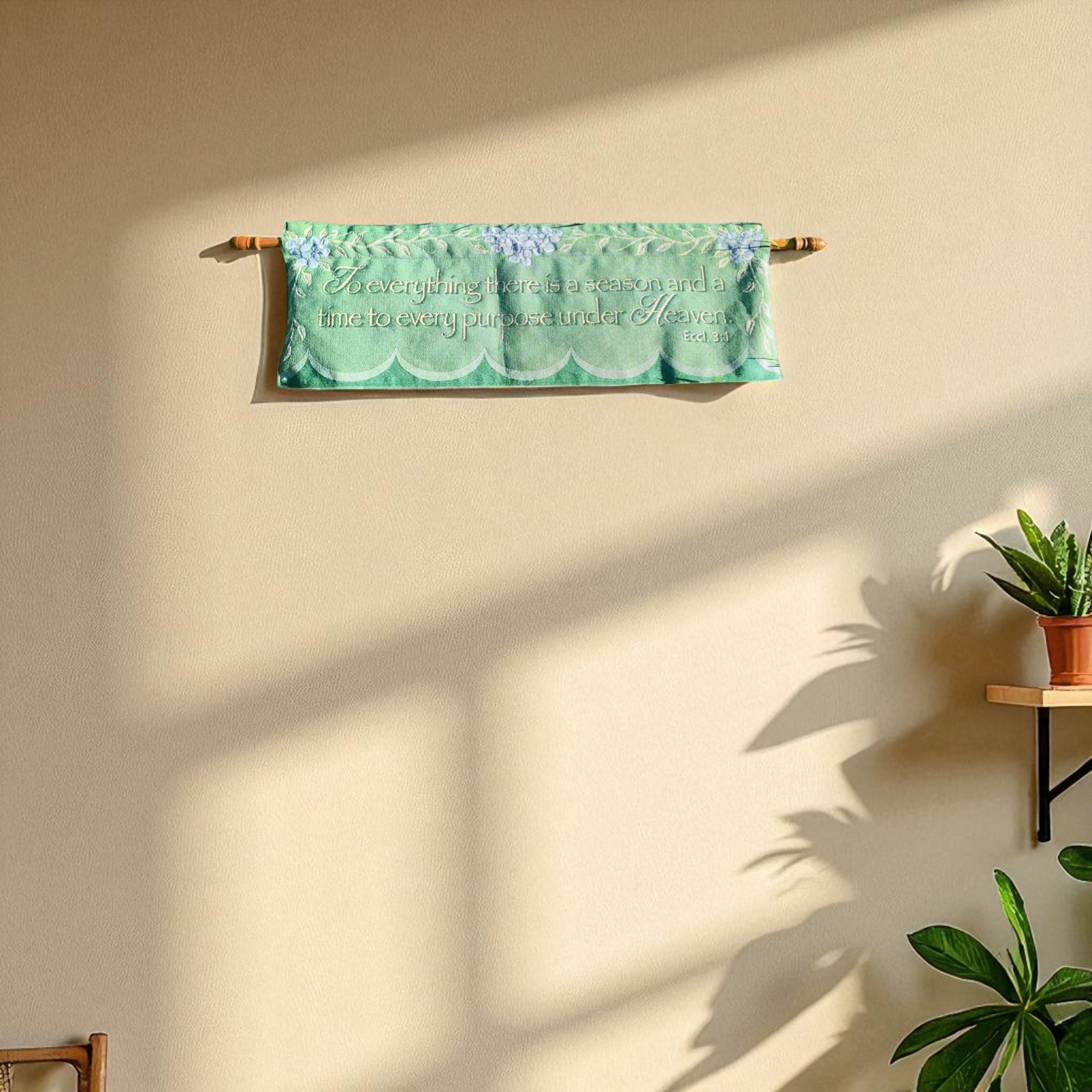 Christian Embroidered Tapestry Wall Hanging 