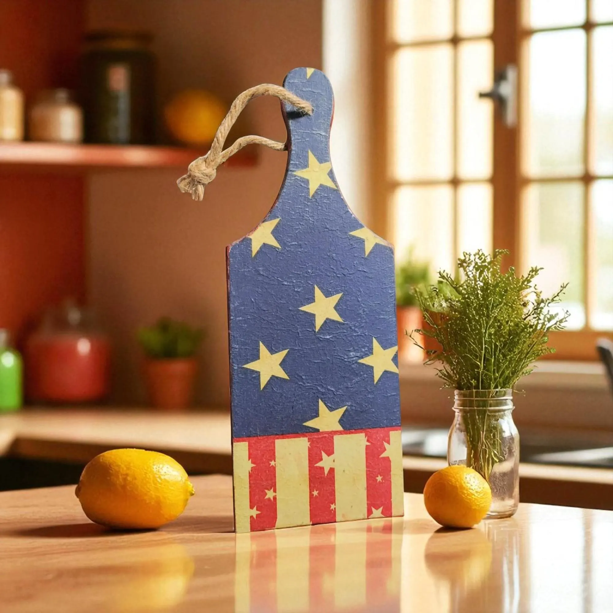 Small Patriotic Cutting Board Sign Decor