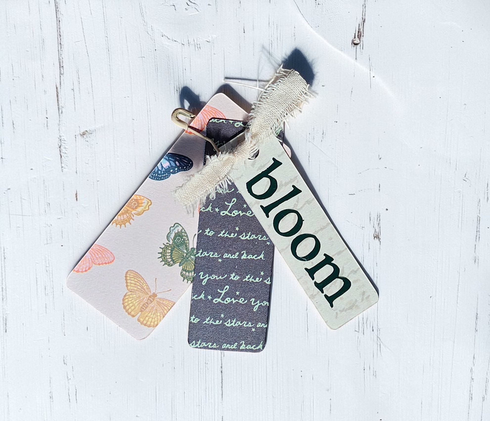 Inspirational Shabby Chic Junk Journal Tags Ephemera - Set of 5