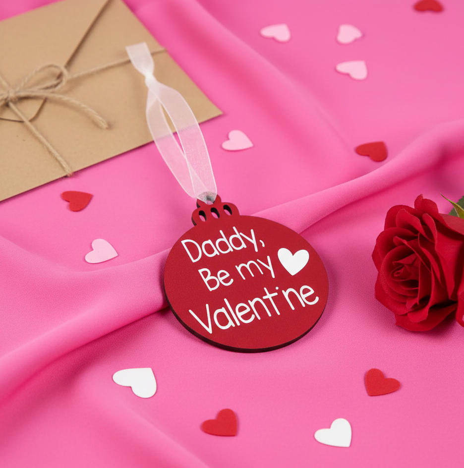 Daddy, Be My Valentine Hanging Accent Ornament 