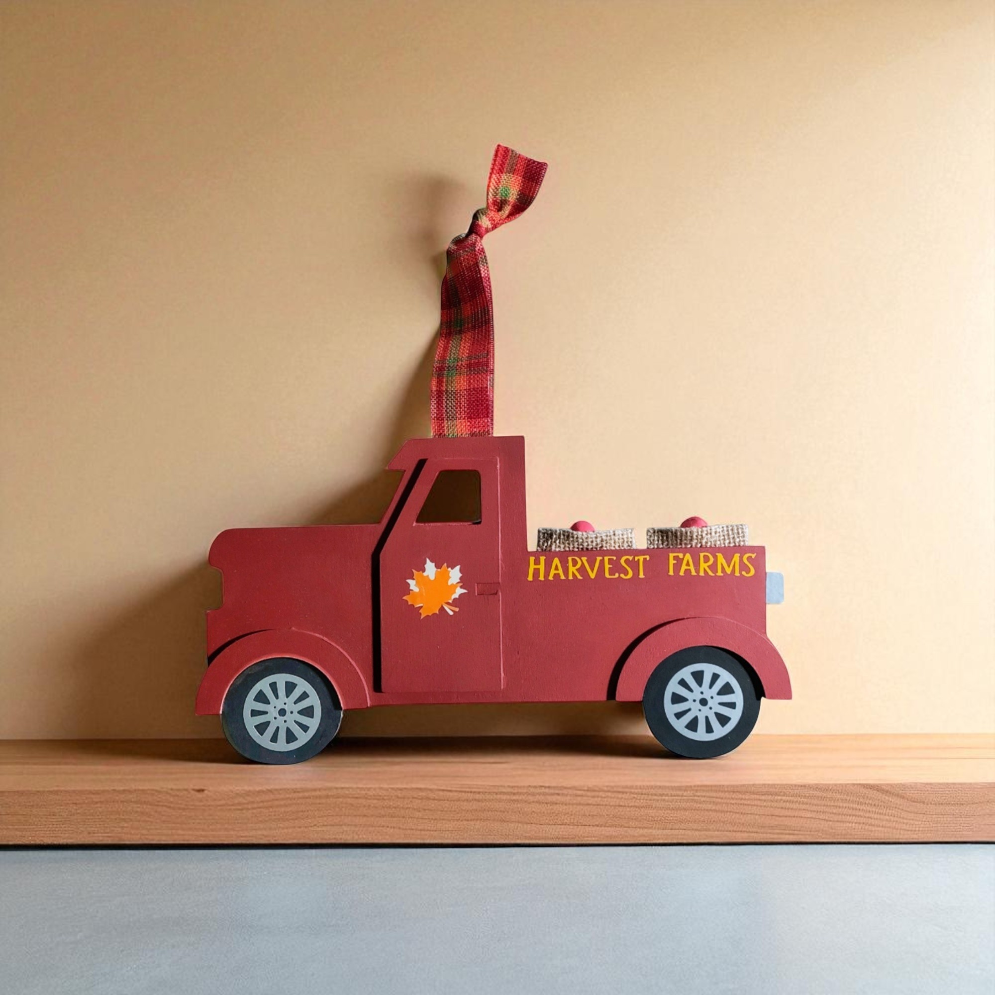 Fall Wooden Harvest Farms Truck Sign