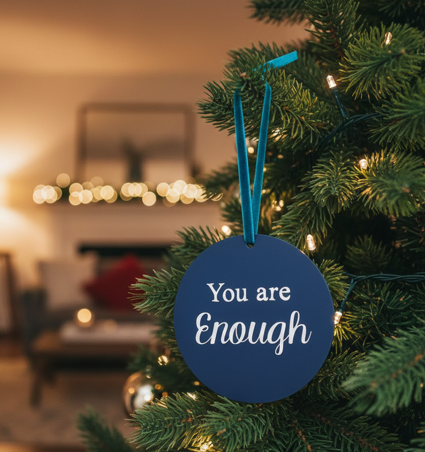 Blue You Are Enough Inspirational Hanging Sign Ornament Decoration 