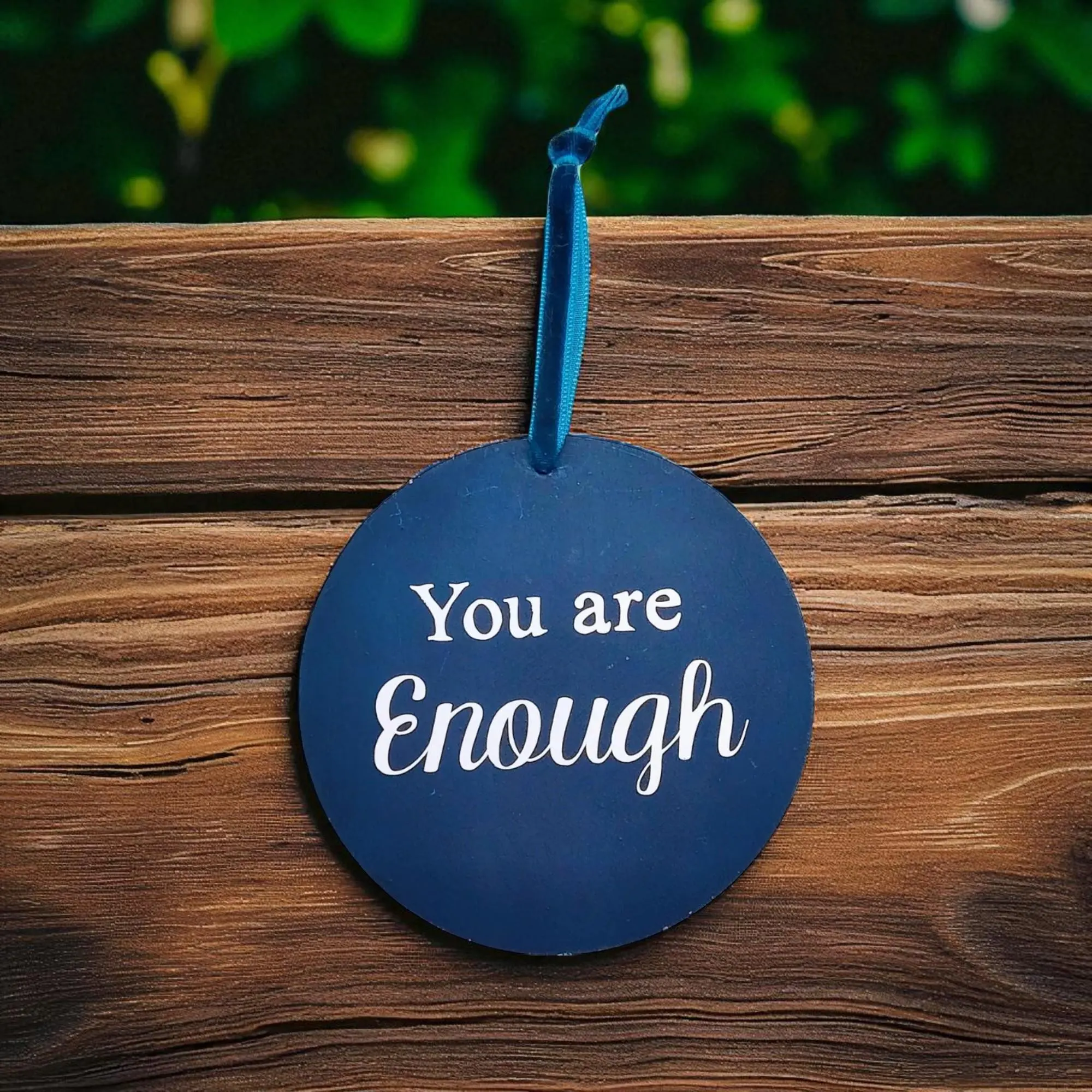 Blue You Are Enough Inspirational Hanging Sign Ornament Decoration 