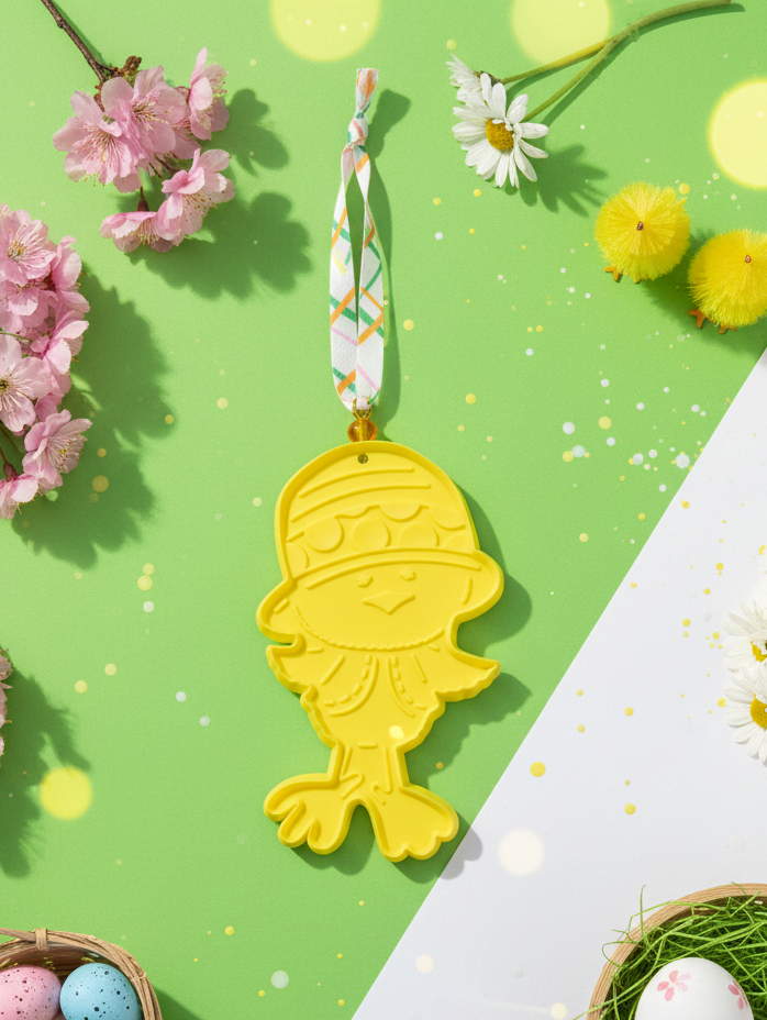 Yellow Chick Cookie Cutter Spring Ornament