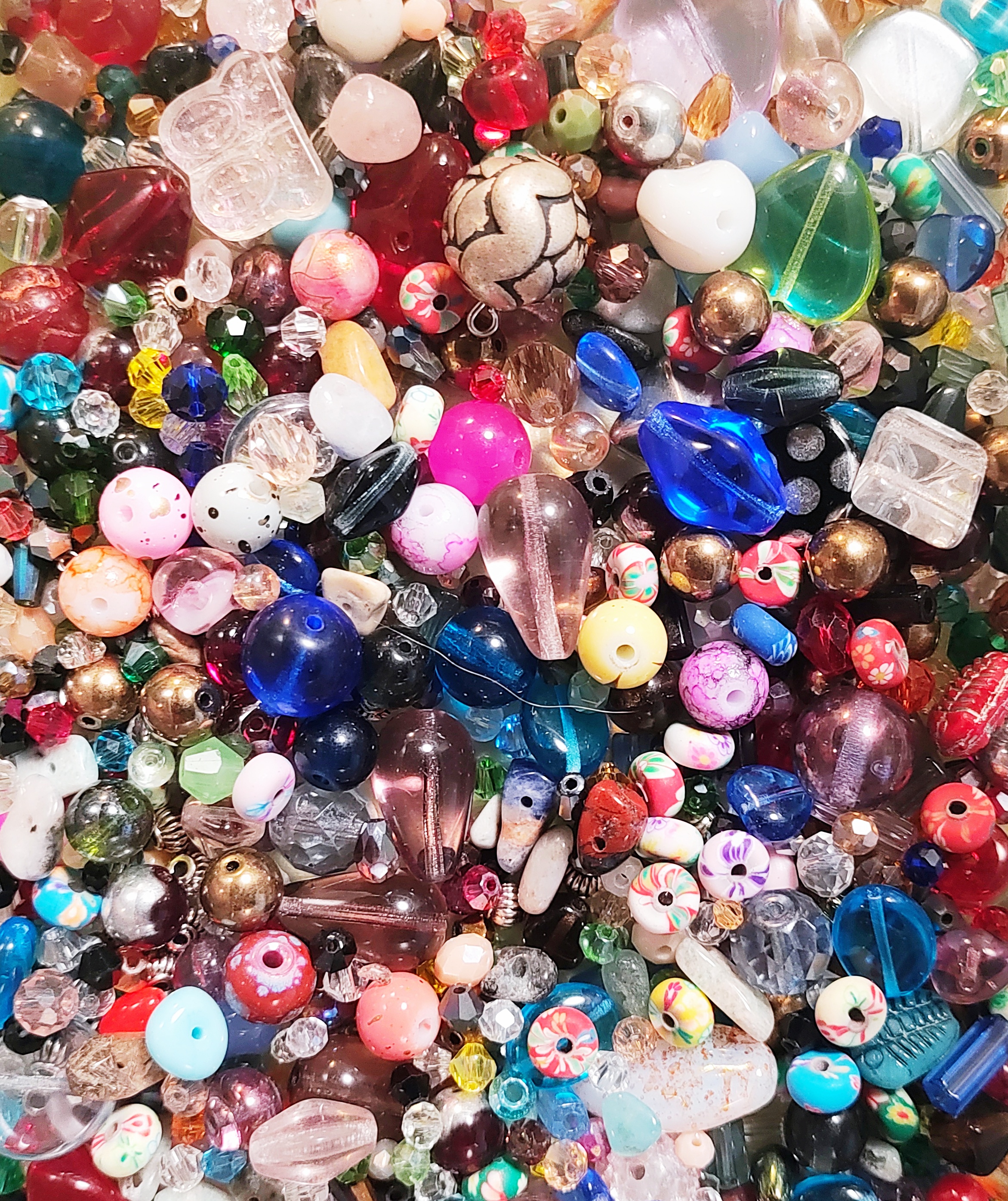 Jewelry Making Grab bag - Mixed Beads, Colorful Charms, Jewelry Making Findings Lot