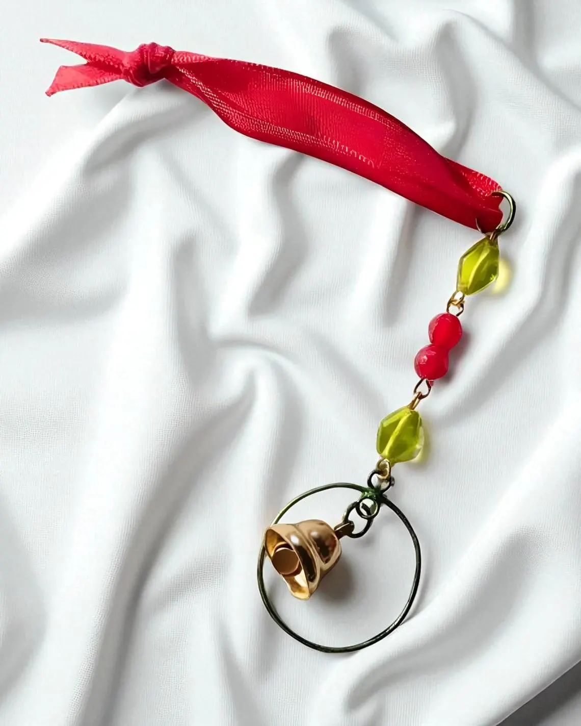 Holiday Bell Gemstone Icicle Christmas Tree Ornament 