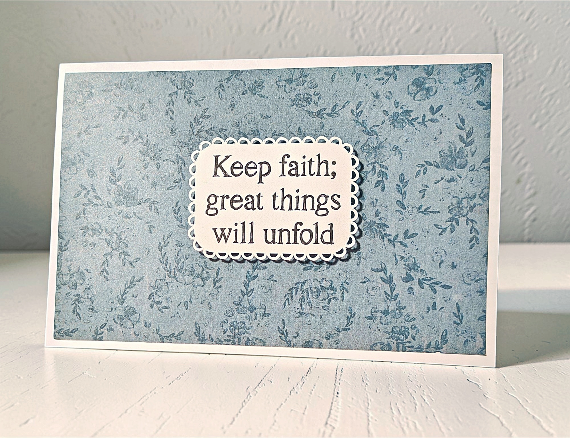 Inspirational Keep Faith Quote Greeting Card