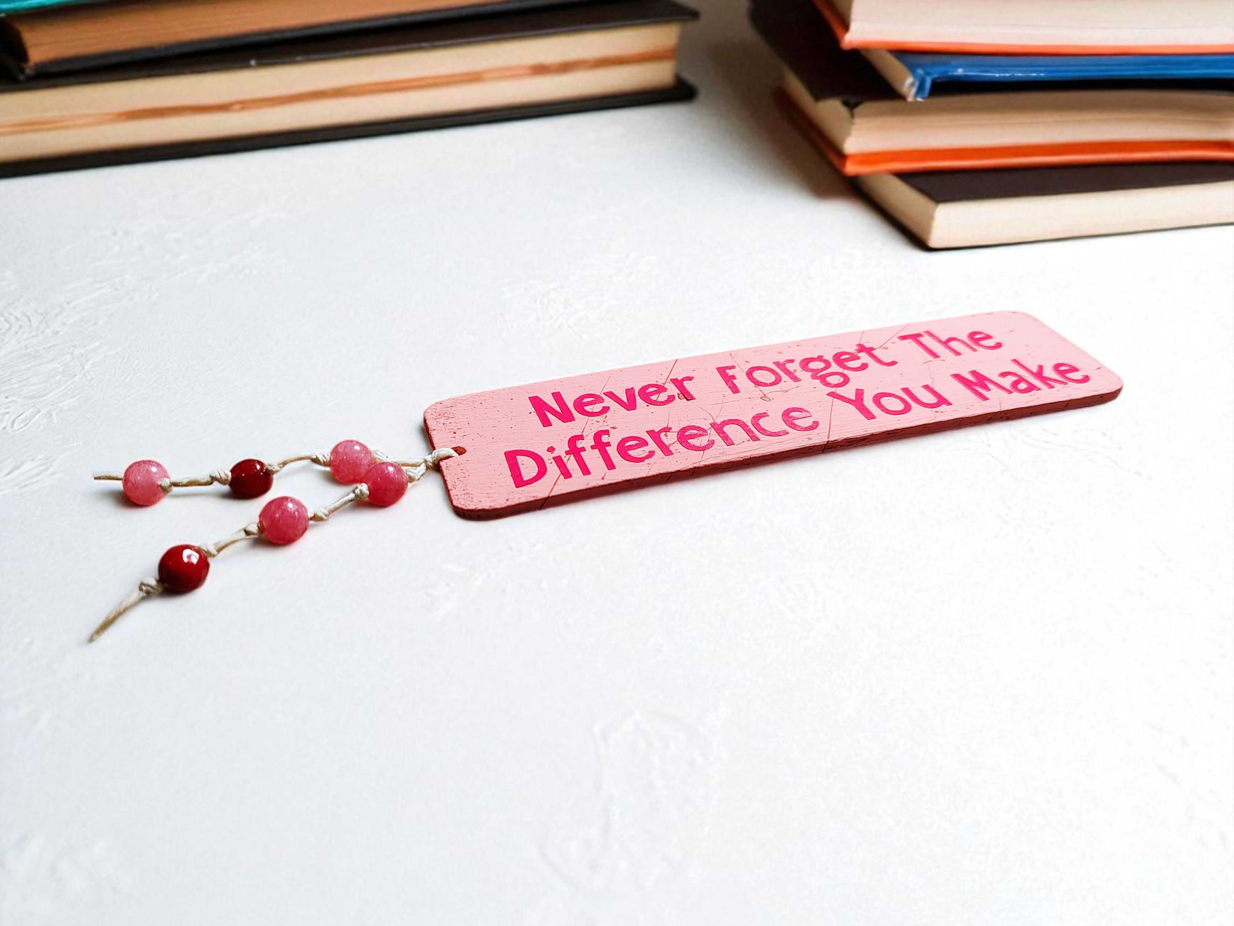 Wooden Never Forget the Difference You Make Bookmark