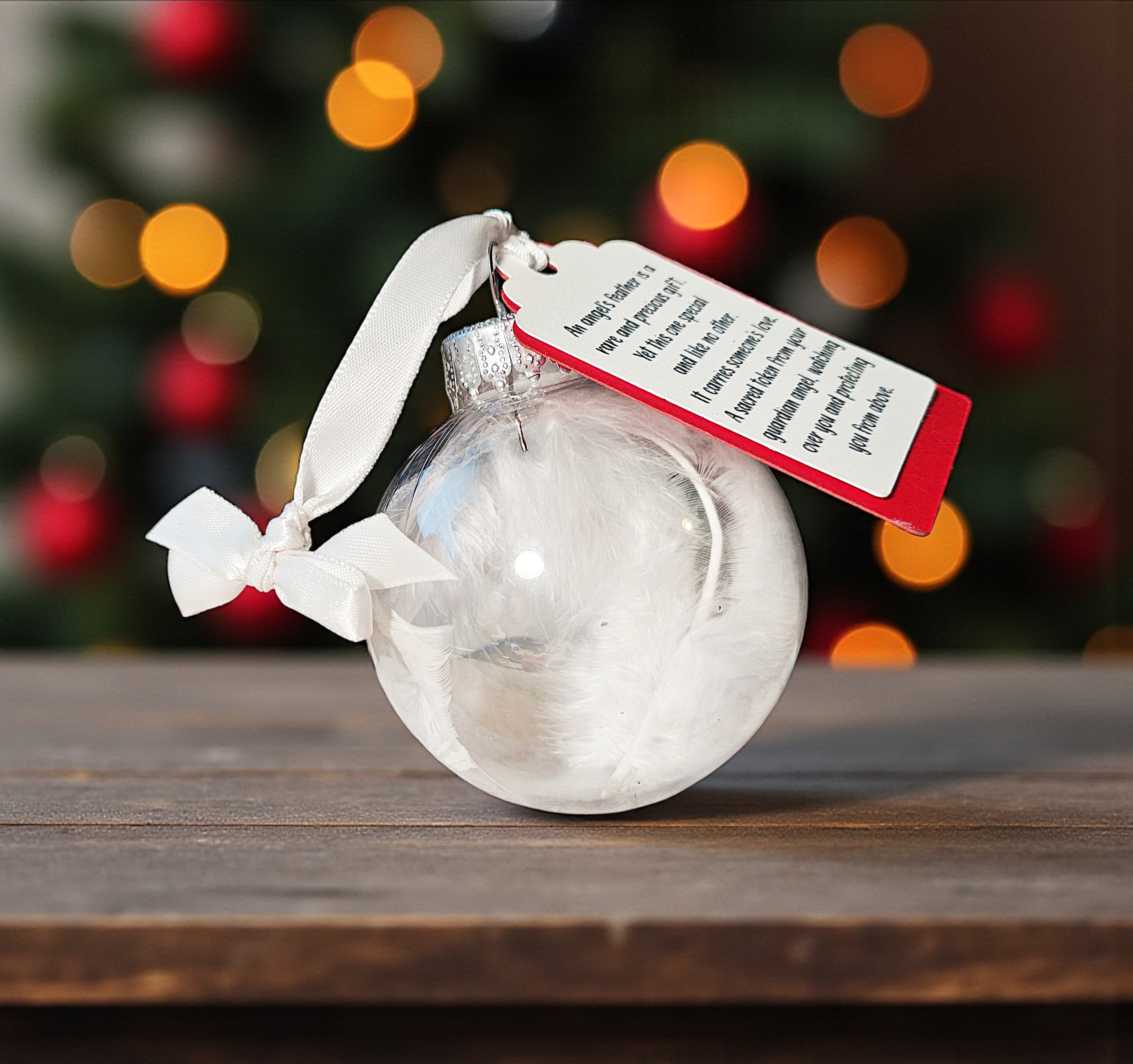 Guardian Angel Feather Christmas Tree Ornament