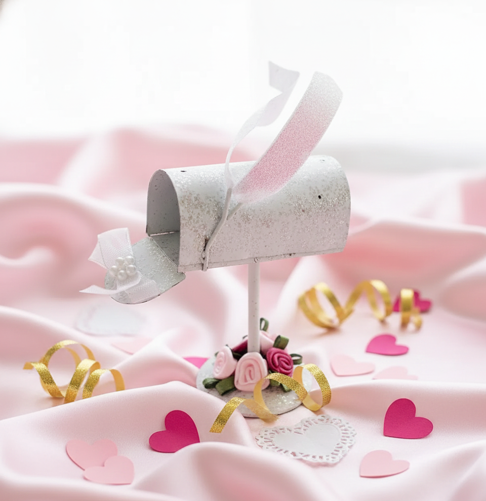 Handmade Mini Love Mailbox Accent Ornament 