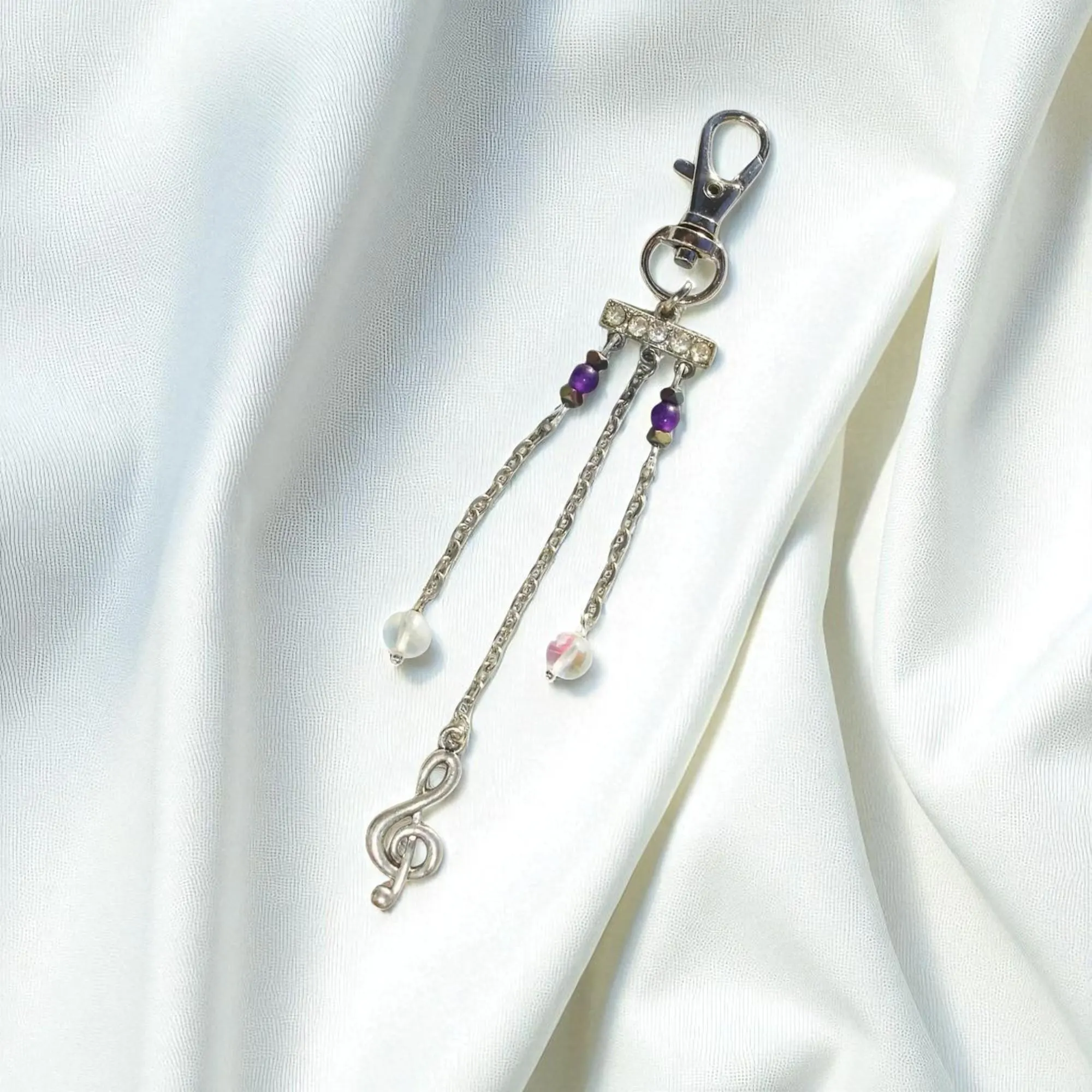 Music Note & Gemstone Fashion Belt, Shoe, Bag Charm 