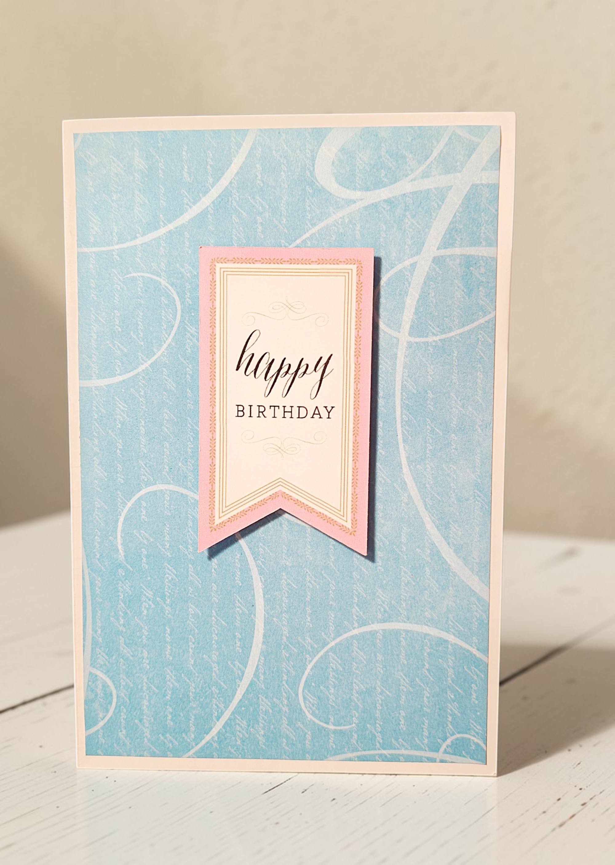 Handmade Happy Birthday Banner Greeting Card
